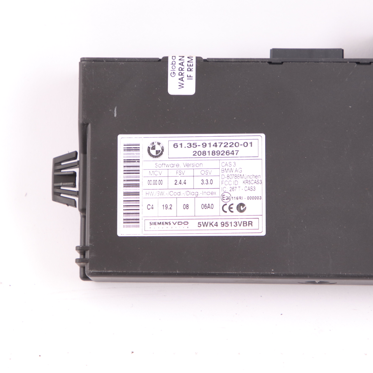 BMW E81 E82 E87 LCI E88 N47S 123d ECU Kit DDE 7811702 + CAS3 + Key Manual