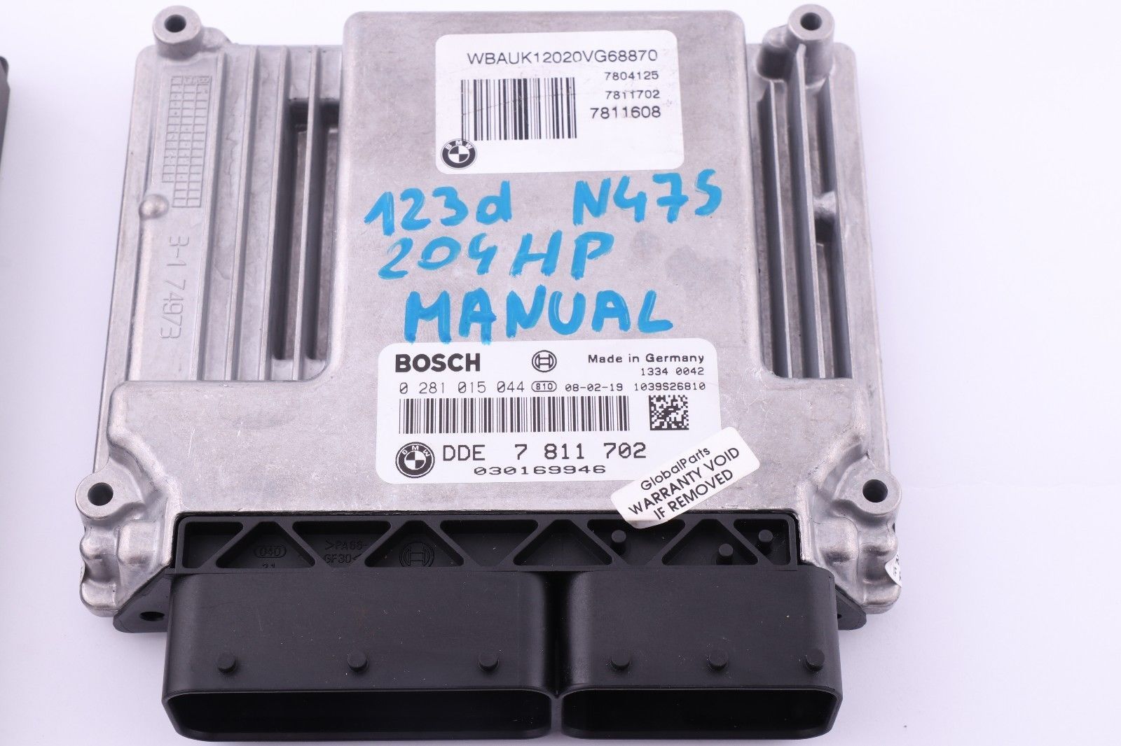 BMW E81 E82 E87 LCI E88 N47S 123d ECU Kit DDE CAS 3 Key 7811702 Manual