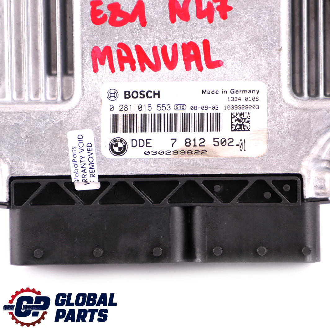 BMW E81 E82 E87 LCI E88 123d N47S Engine Control Unit ECU DDE 7812502 Manual