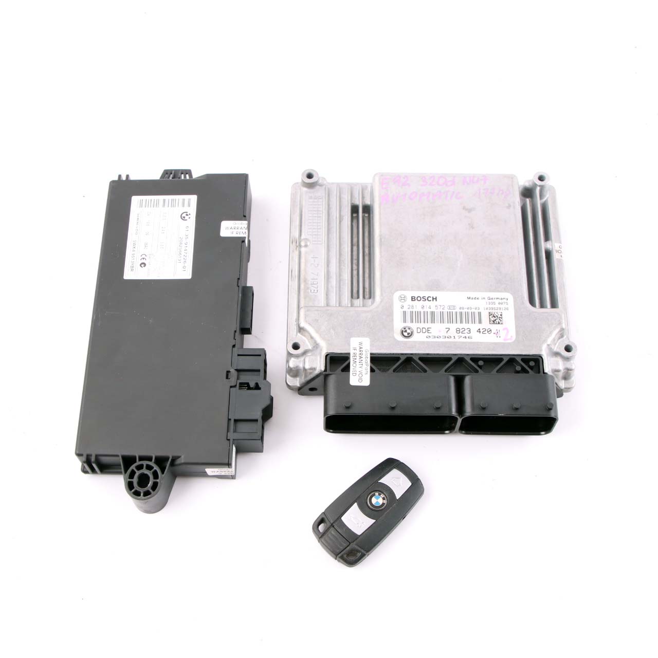 BMW E60 E87 E90 LCI N47 120d 320d ECU Control Unit Kit DDE 7823420 CAS3 Key