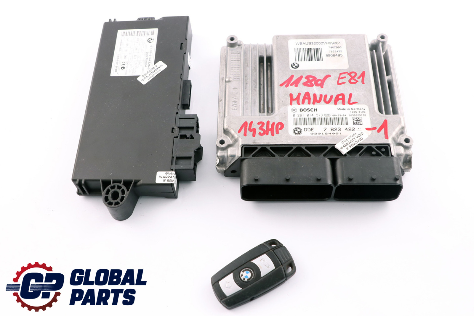 BMW 1 3 Series E81 E87 E90 LCI 118d 318d N47 Diesel ECU Kit DDE CAS3 Key 7823422