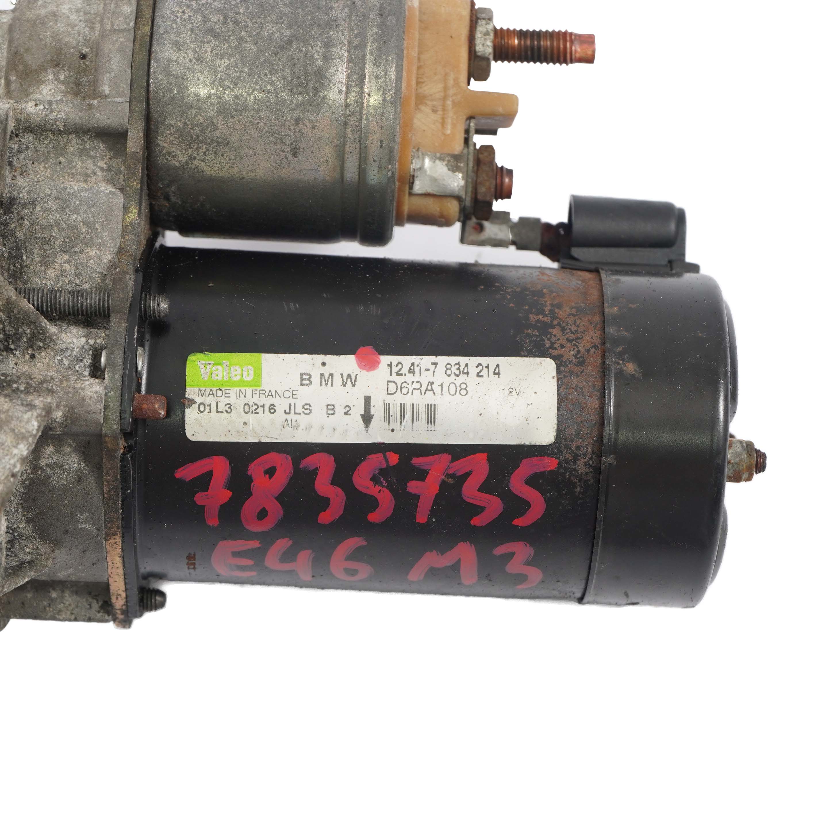 BMW E46 M3 Z4 E85 M3.2 Engine Starter Motor Valeo 7834214