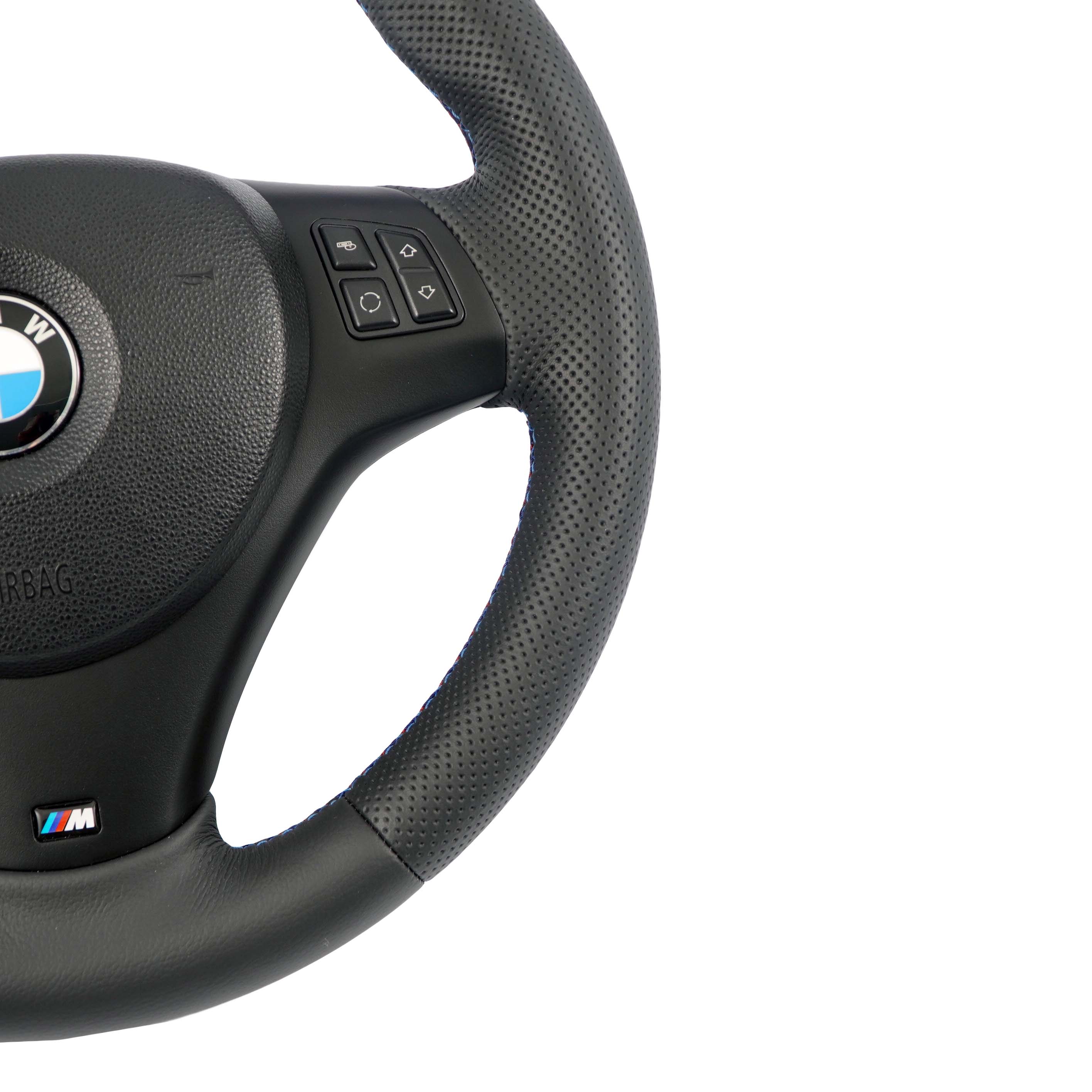 BMW E81 E82 E87 E90 E91 E92 E93 NEW Black Leather M-Sport Thick Steering Wheel