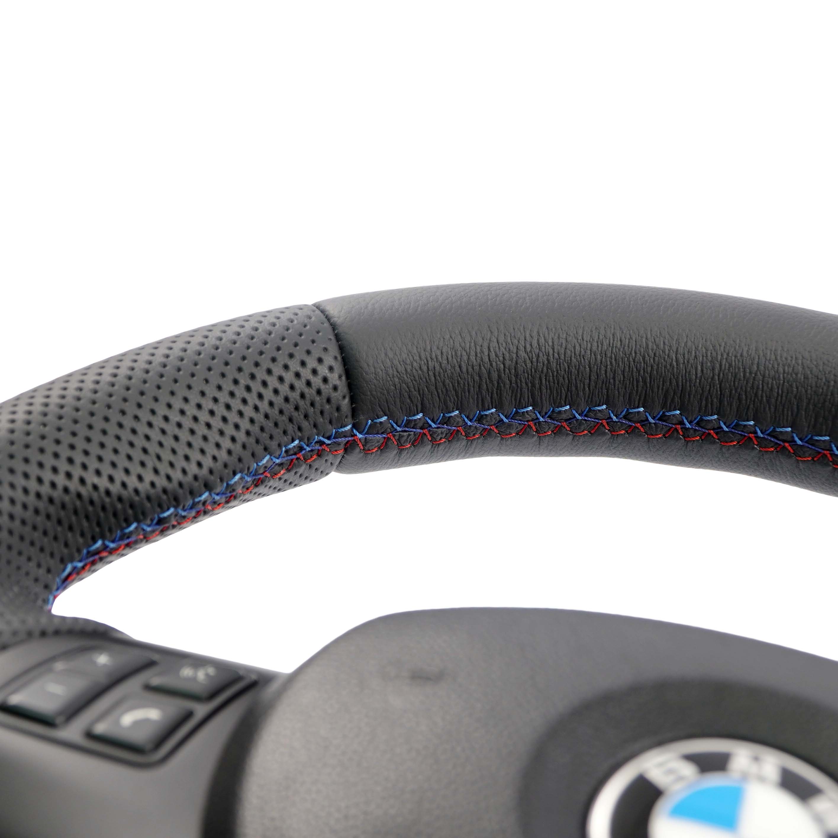 BMW E81 E82 E87 E90 E91 E92 E93 NEW Black Leather M-Sport Thick Steering Wheel