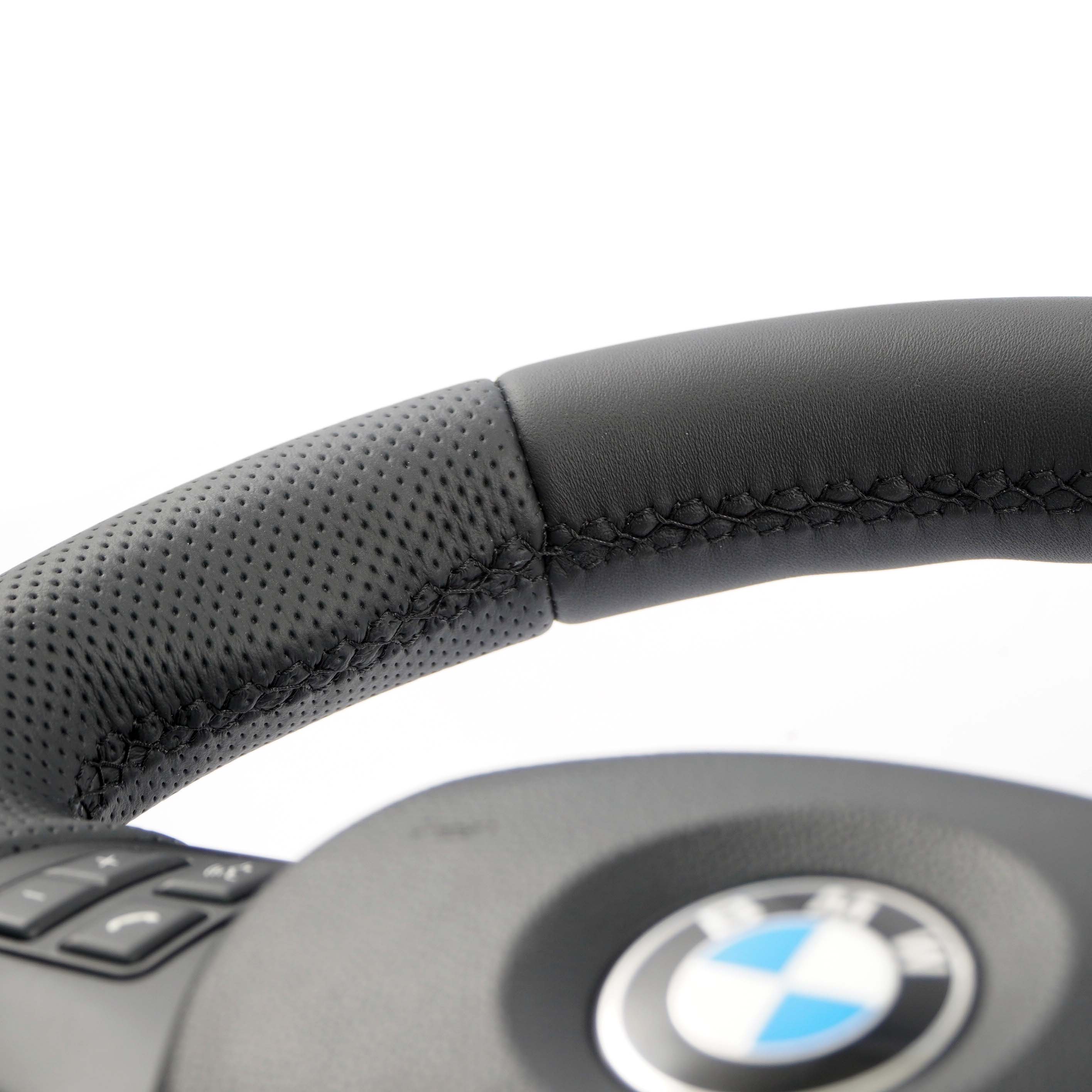 BMW E81 E82 E87 E90 E91 E92 E93 NEW Black Leather M-Sport Thick Steering Wheel