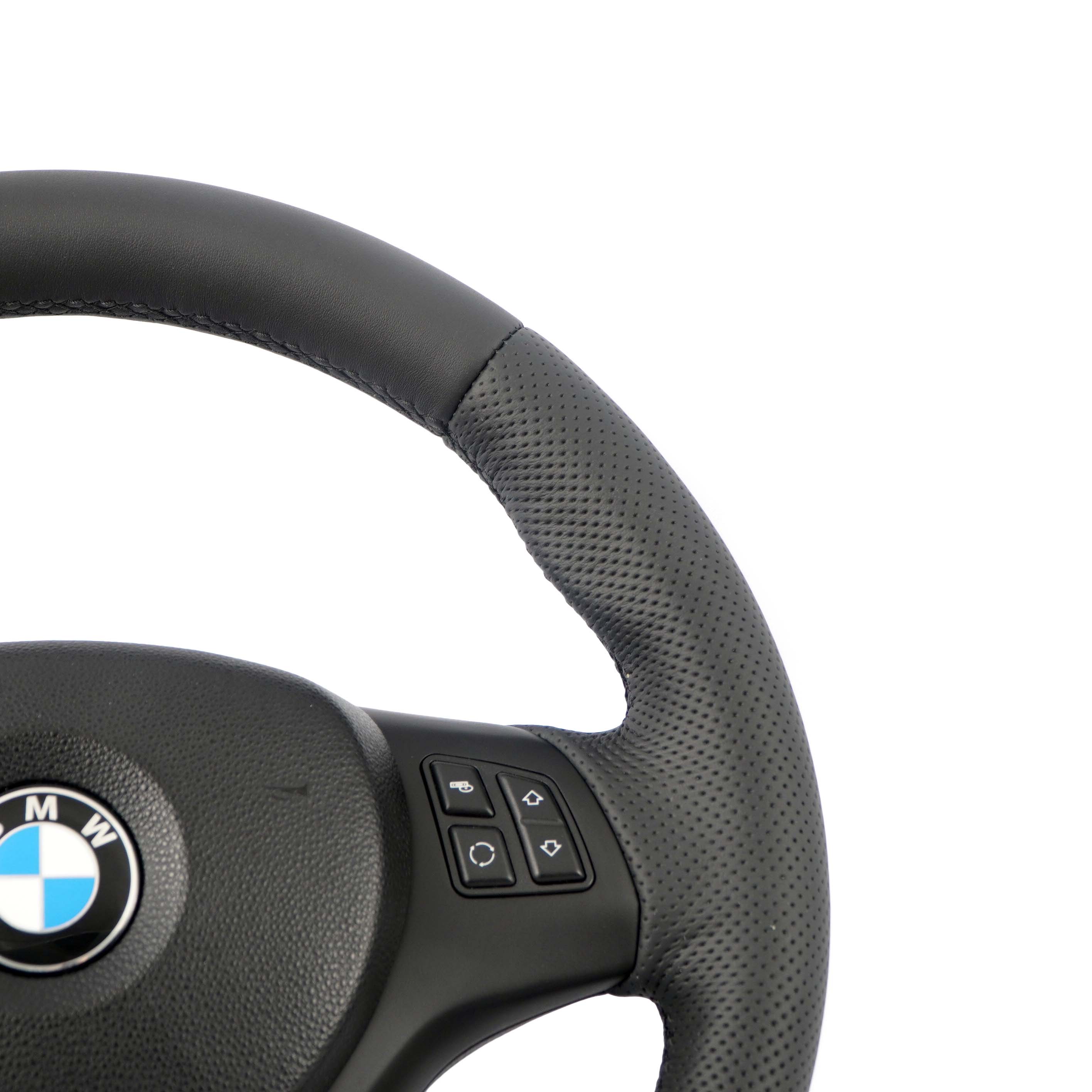 BMW E81 E82 E87 E90 E91 E92 E93 NEW Black Leather M-Sport Thick Steering Wheel