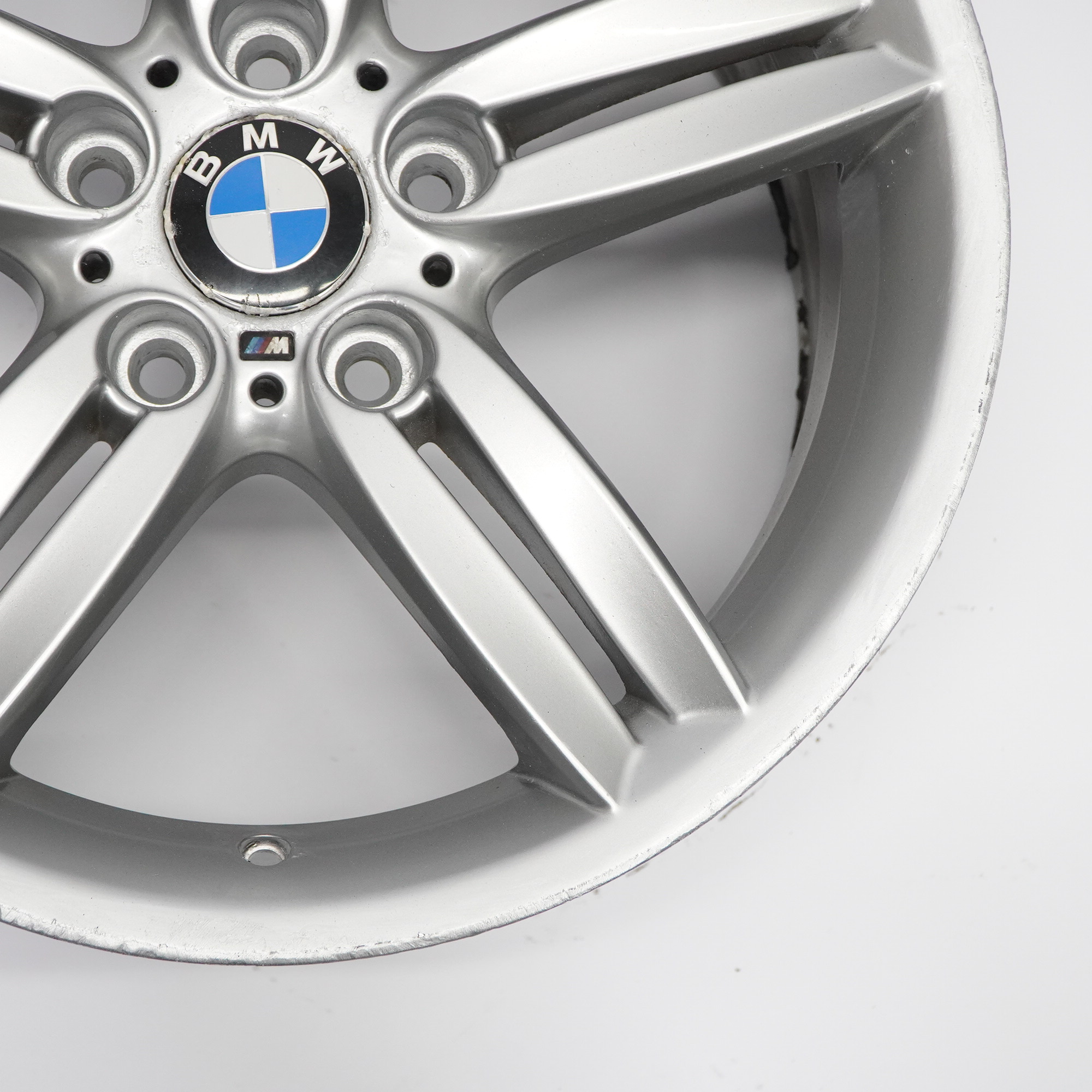 BMW E81 E87 Rear Silver Alloy Wheel Rim 18" 8,5J M Double Spoke 208 7839305