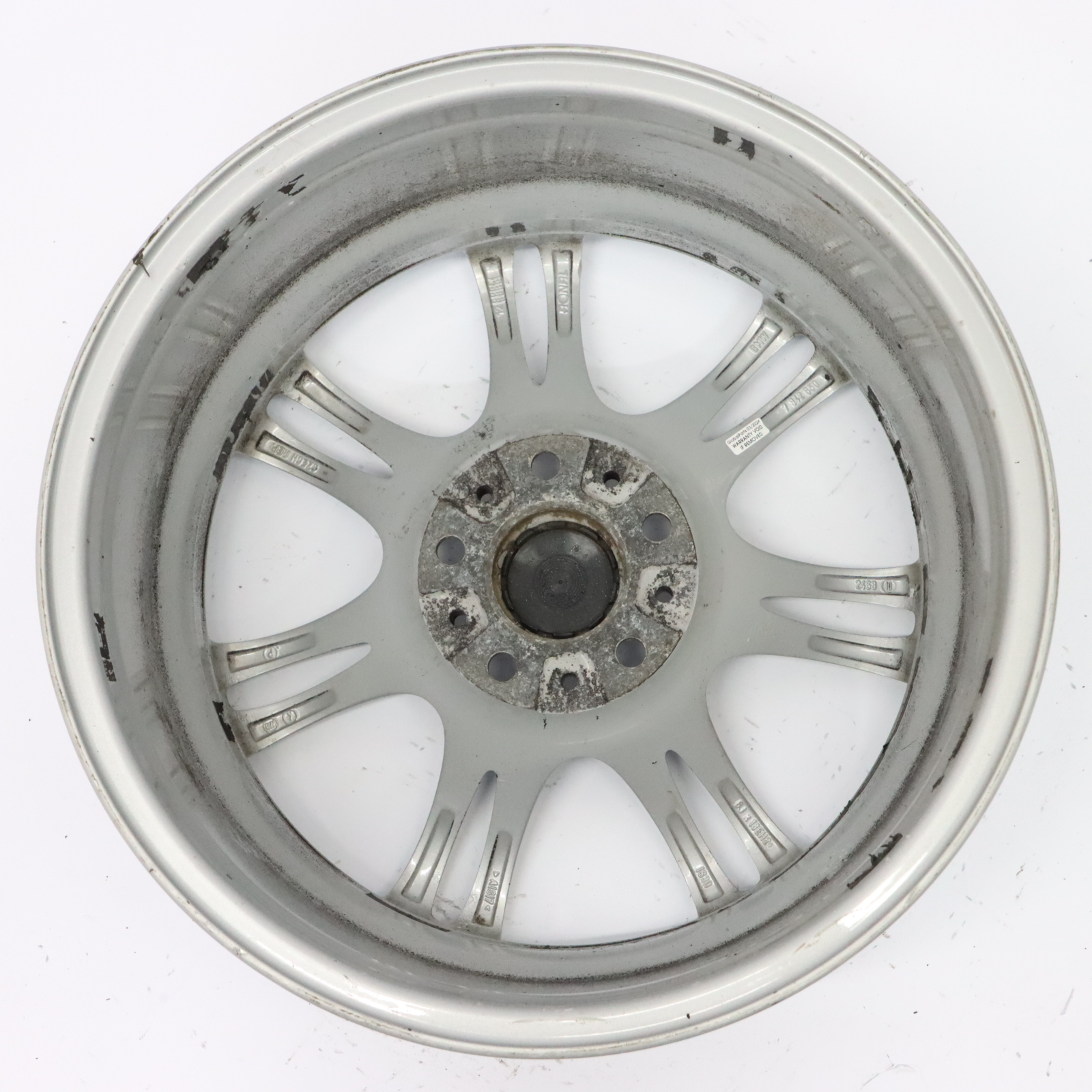 BMW F10 F11 F12 Silver Wheel Alloy Rim M Double Spoke 350 8J 18" ET:30 7842650