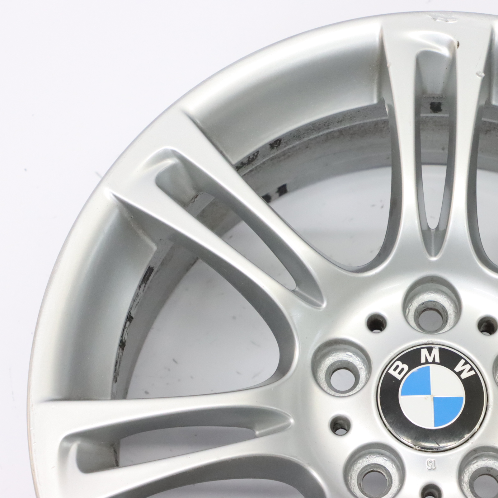 BMW F10 F11 F12 Silver Wheel Alloy Rim M Double Spoke 350 8J 18" ET:30 7842650