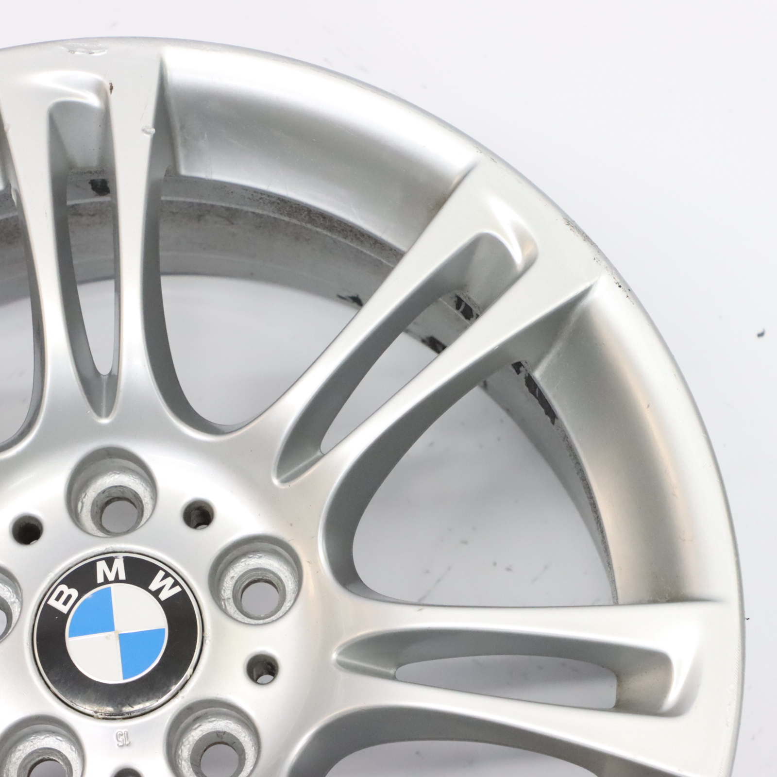 BMW F10 F11 F12 Silver Wheel Alloy Rim M Double Spoke 350 8J 18" ET:30 7842650