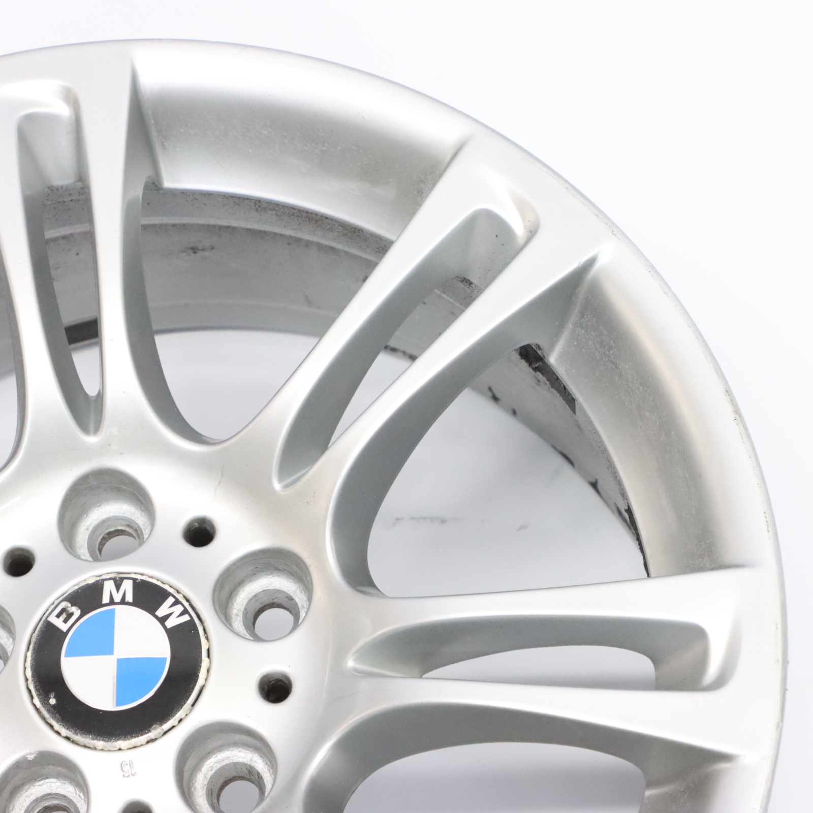 BMW F10 F11 F12 Silver Wheel Alloy Rim M Double Spoke 350 8J 18" ET:30 7842650