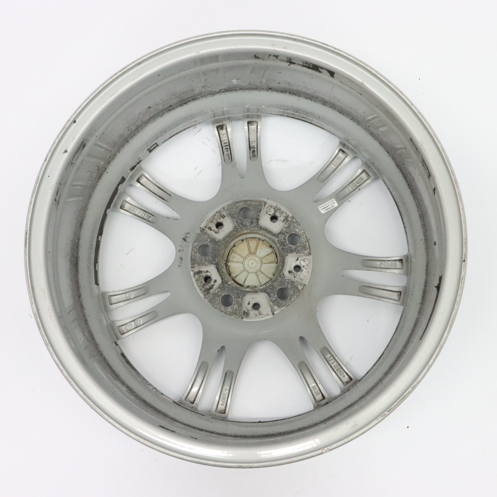 BMW F10 F11 F12 Silver Wheel Alloy Rim M Double Spoke 350 8J 18" ET:30 7842650