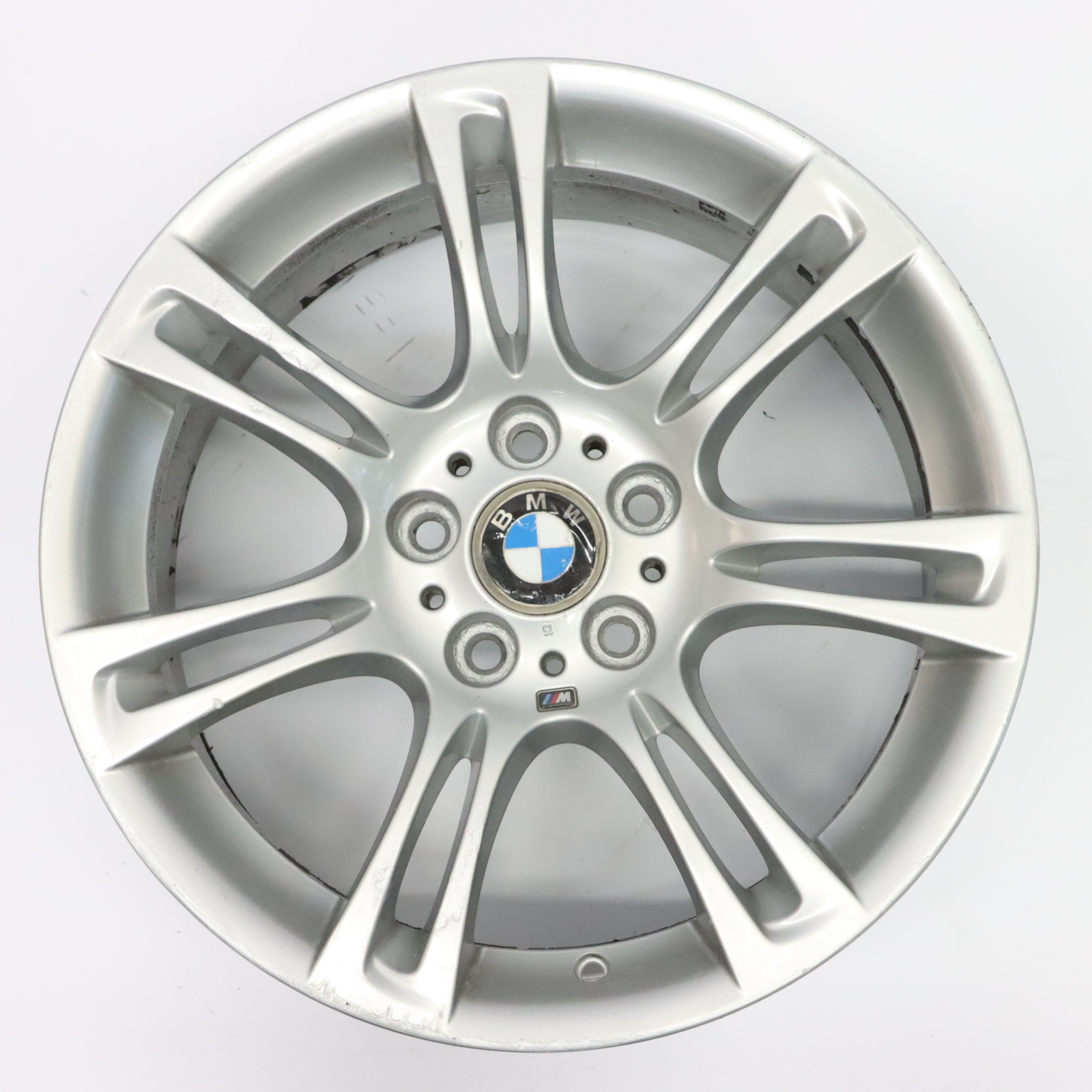 BMW F10 F11 F12 Silver Wheel Alloy Rim M Double Spoke 350 8J 18" ET:30 7842650