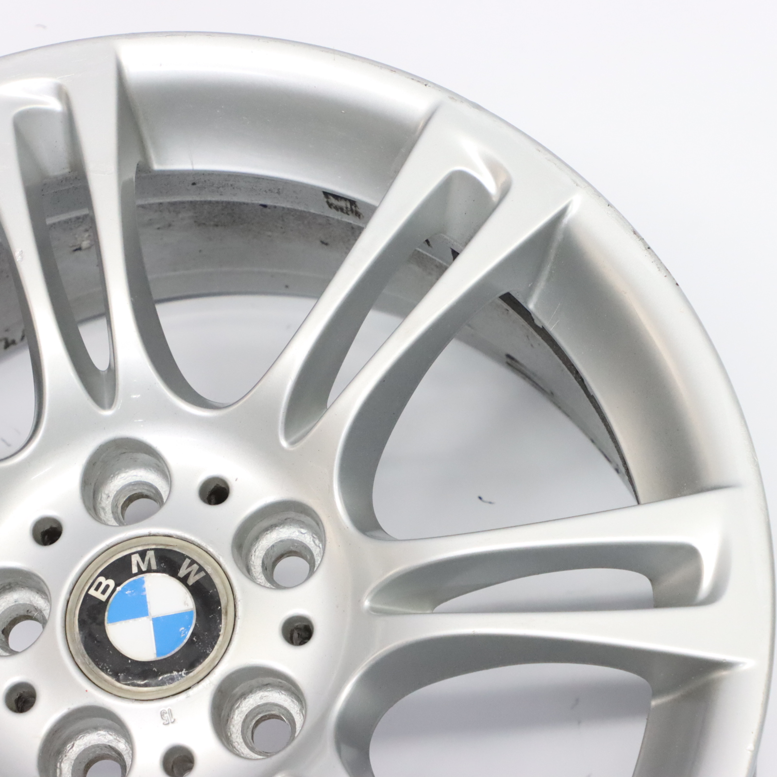 BMW F10 F11 F12 Silver Wheel Alloy Rim M Double Spoke 350 8J 18" ET:30 7842650