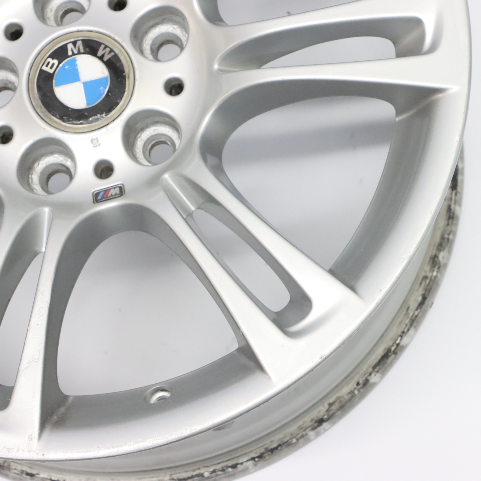 BMW F10 F11 F12 Silver Wheel Alloy Rim M Double Spoke 350 8J 18" ET:30 7842650