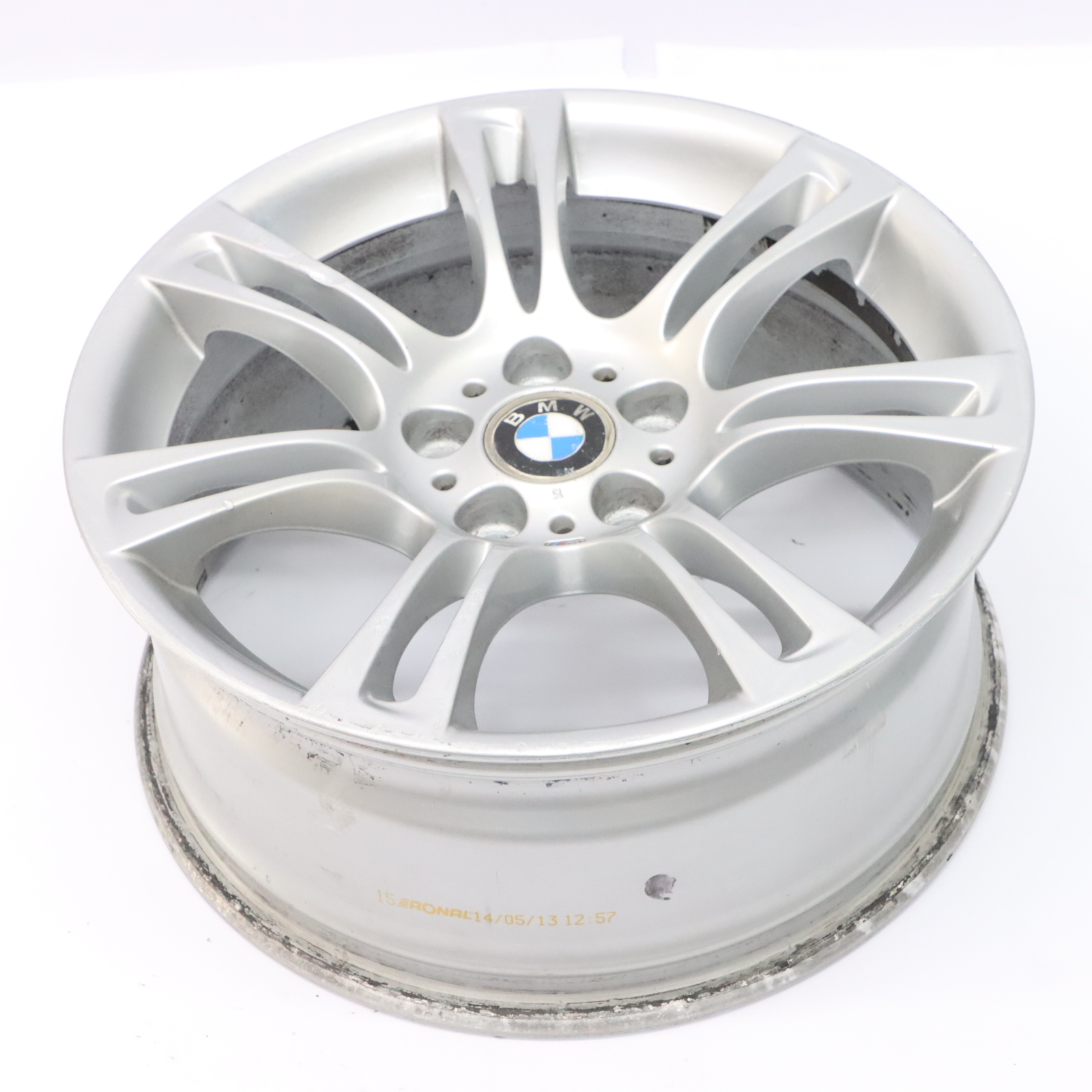 BMW F10 F11 F12 Silver Wheel Alloy Rim M Double Spoke 350 8J 18" ET:30 7842650