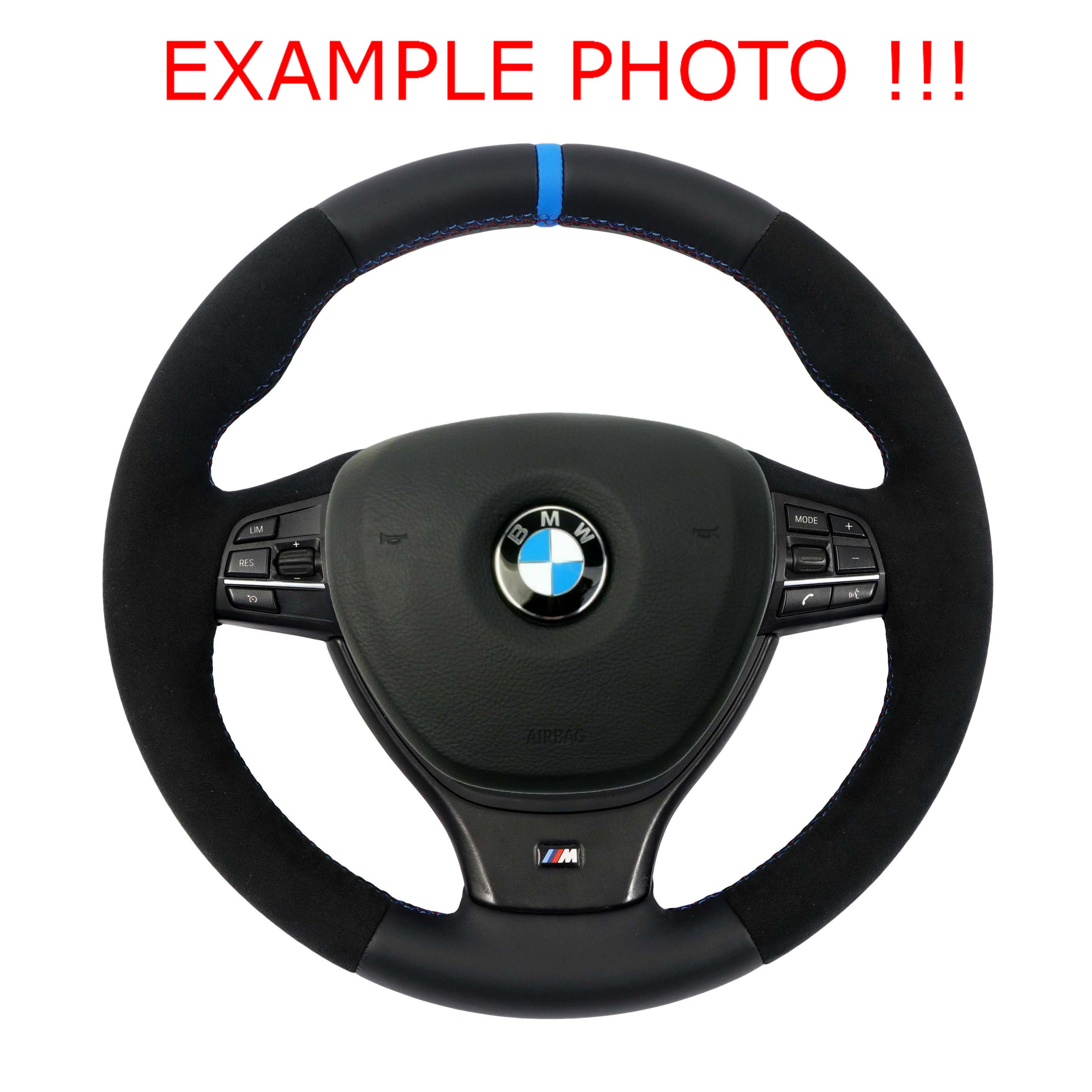 BMW F01 F07 GT F10 F11 F12 NEW Black Leather / Alcantara M Sport Steering Wheel