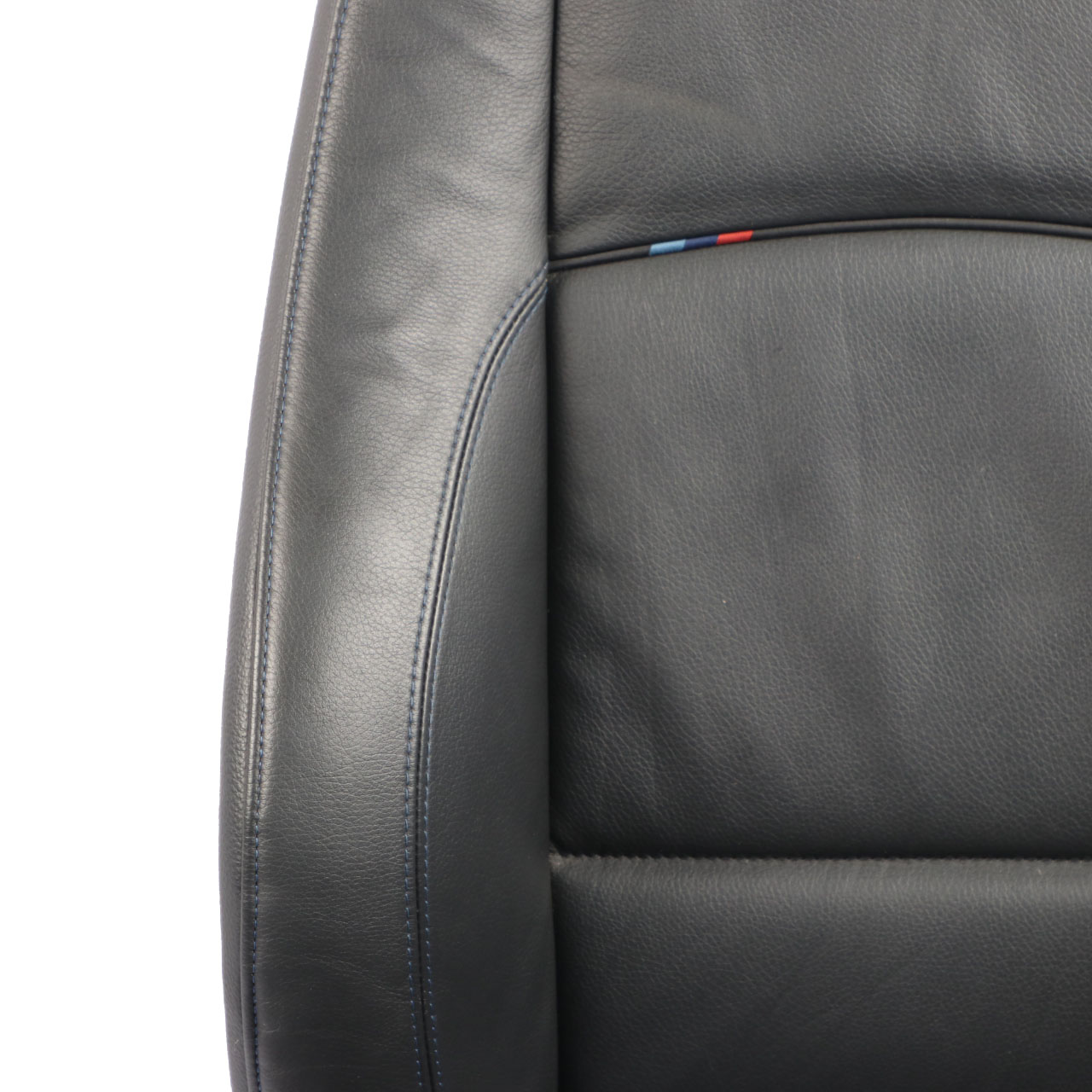 BMW E92 LCI M Sport Black Leather Front Left Seat N/S Contrast Blue Electric