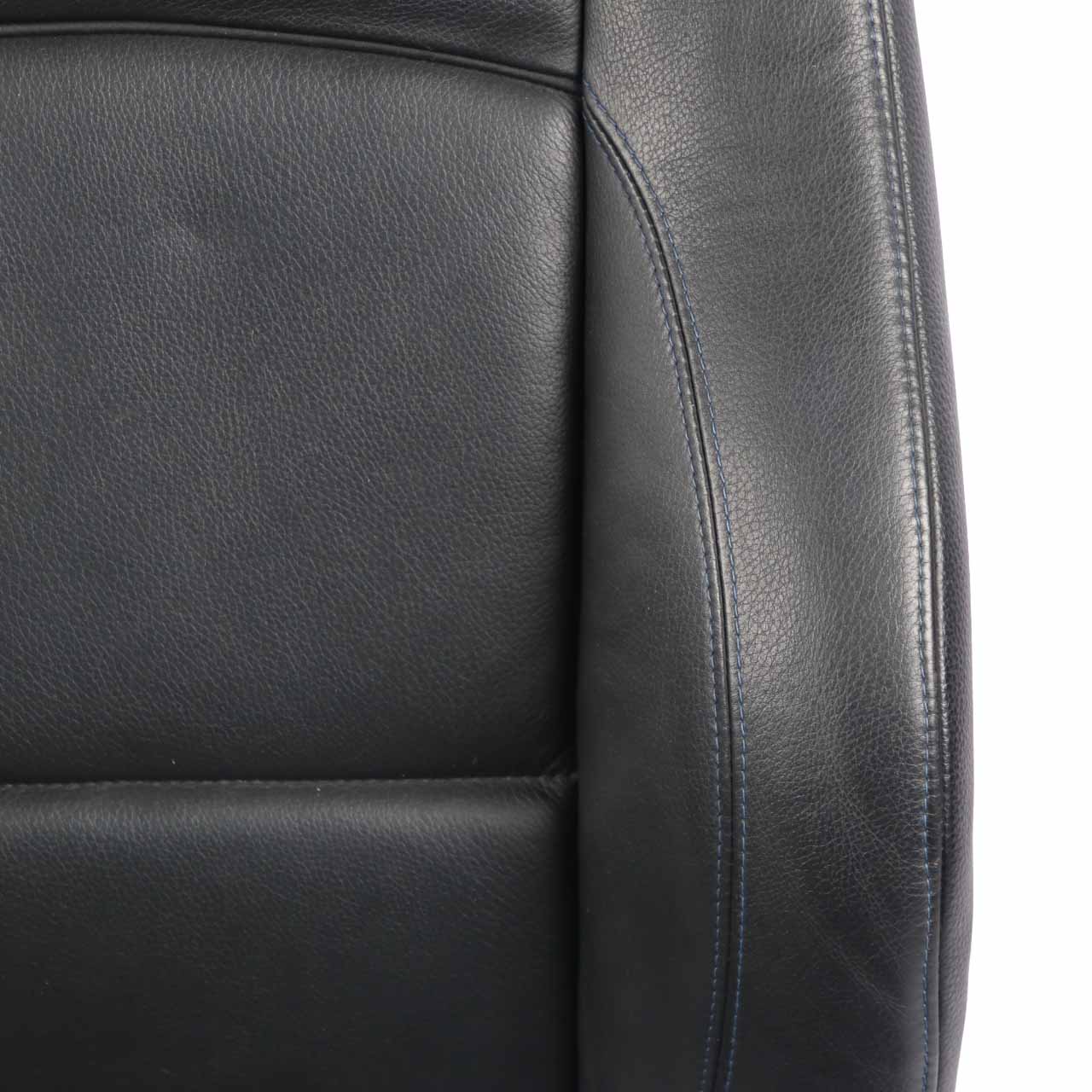 Seats M Sport BMW E92 Coupe Heated Electric Black Leather Contrast Blue Seat Set