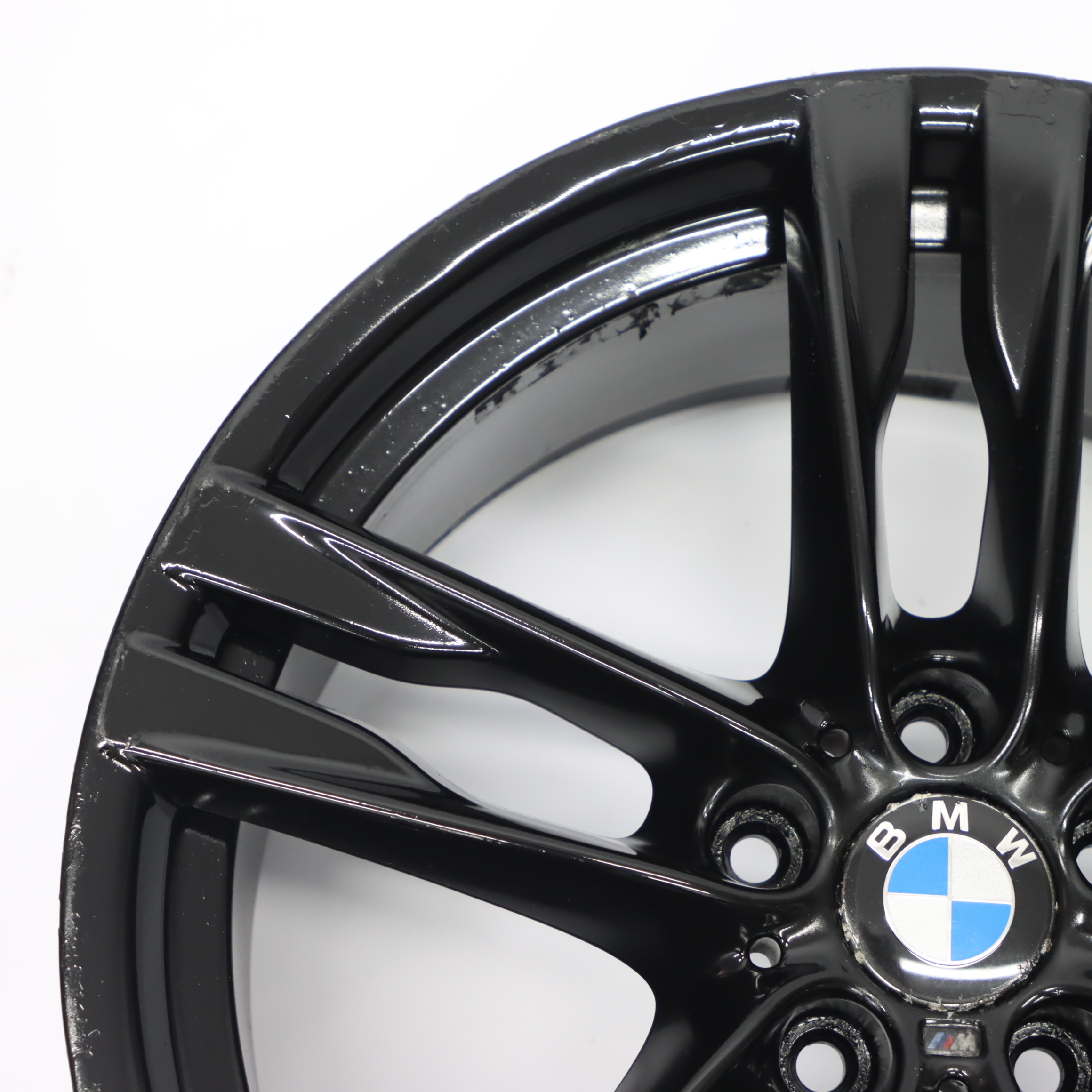 BMW F06 F12 Black Rear Wheel Alloy Rim 20" ET:44 9J M Double Spoke 373 7843716