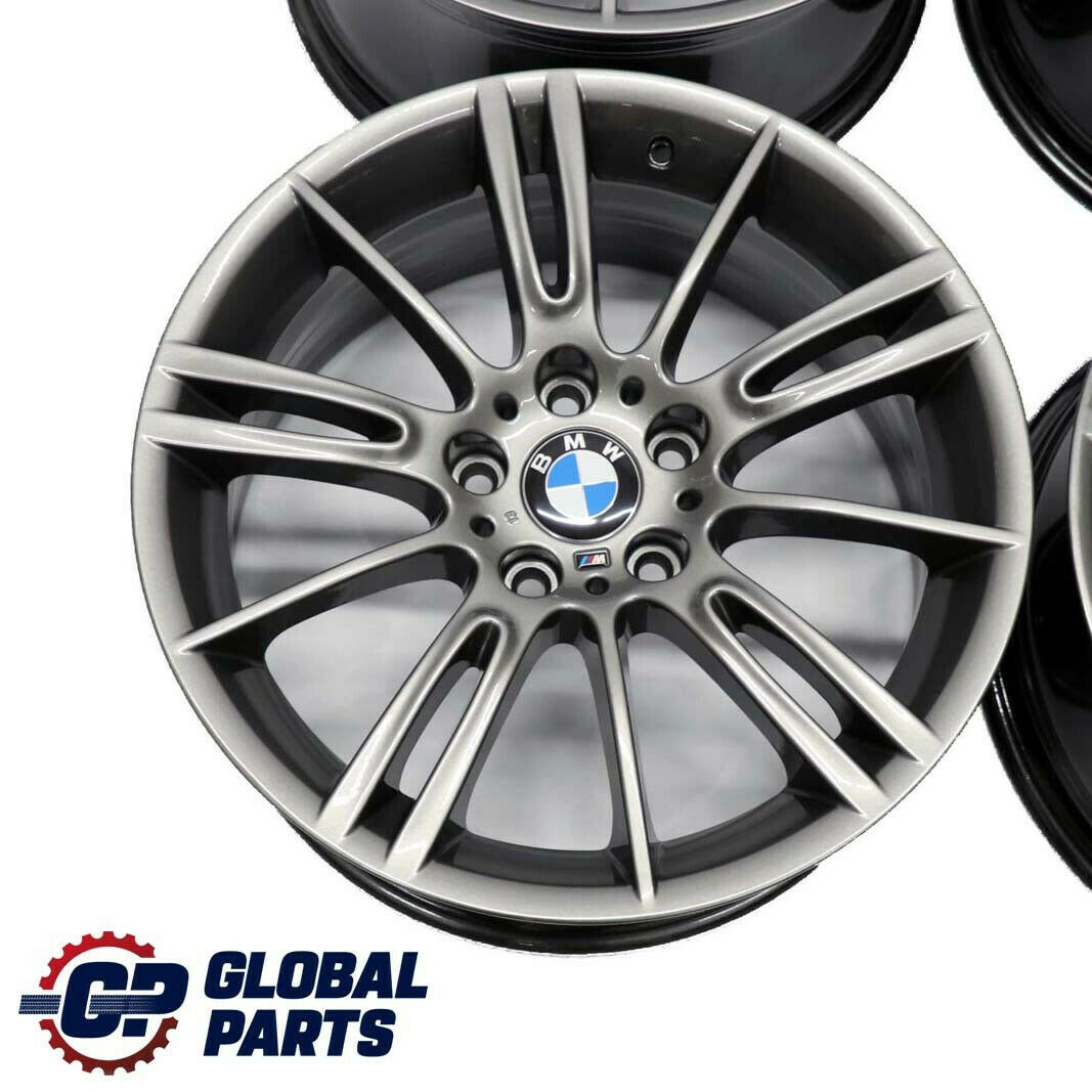 BMW E90 E91 E92 Complete Set 4x Wheel Rim 18" M Spider Spoke 193 Ferricgrey Grey