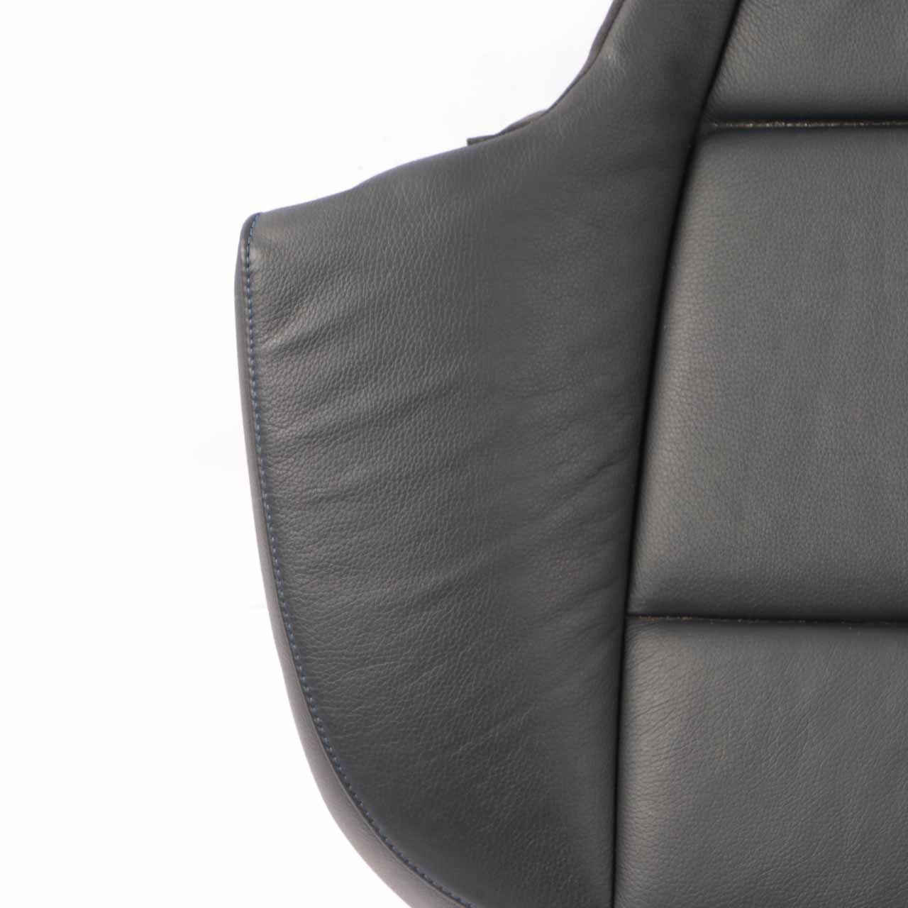 BMW E90 LCI Rear Seat Couch Bench Interior Cover Leather Dakota Black Blue Seam