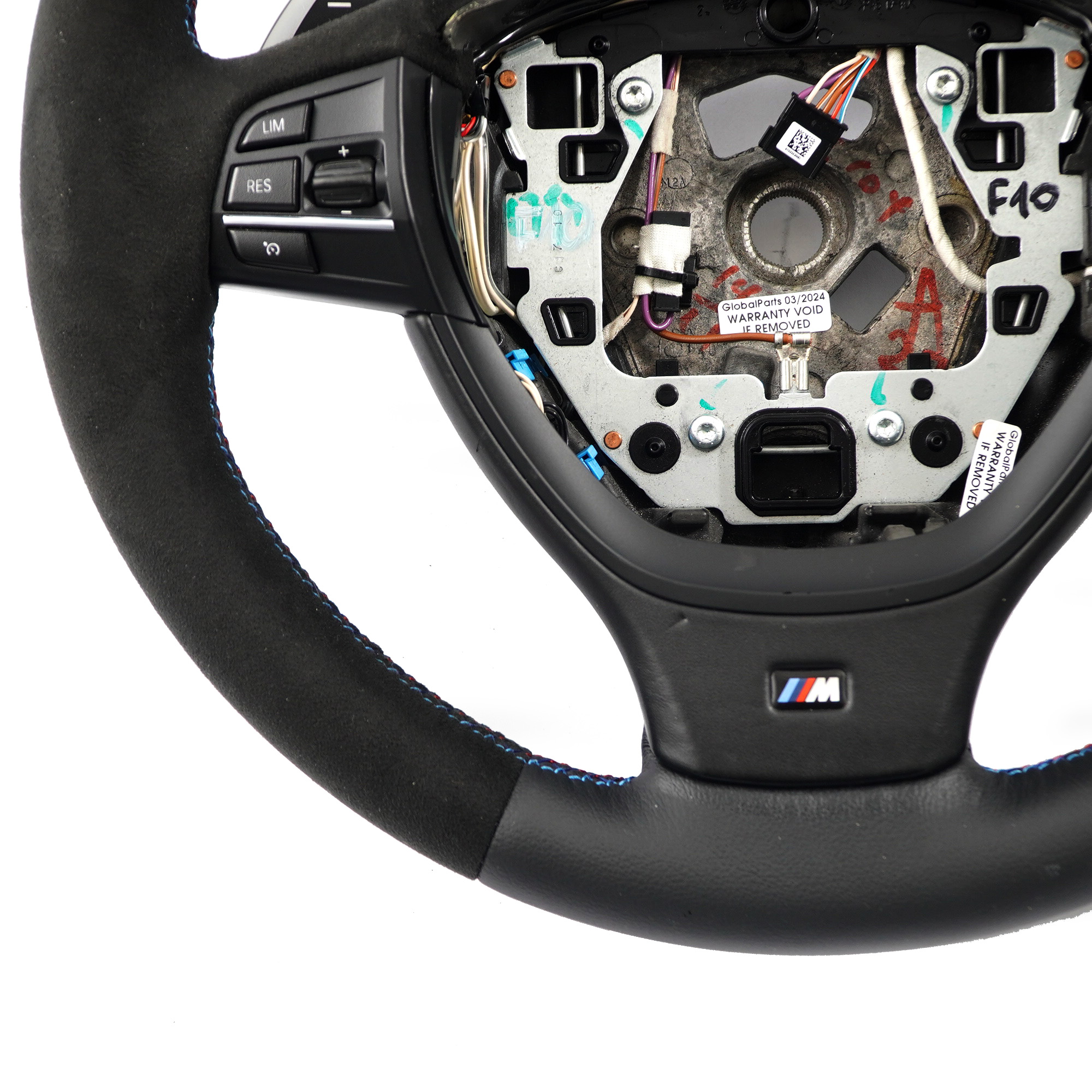 BMW F10 F11 F07 M Sport NEW Black Leather Alcantara Steering Wheel Paddle Shift