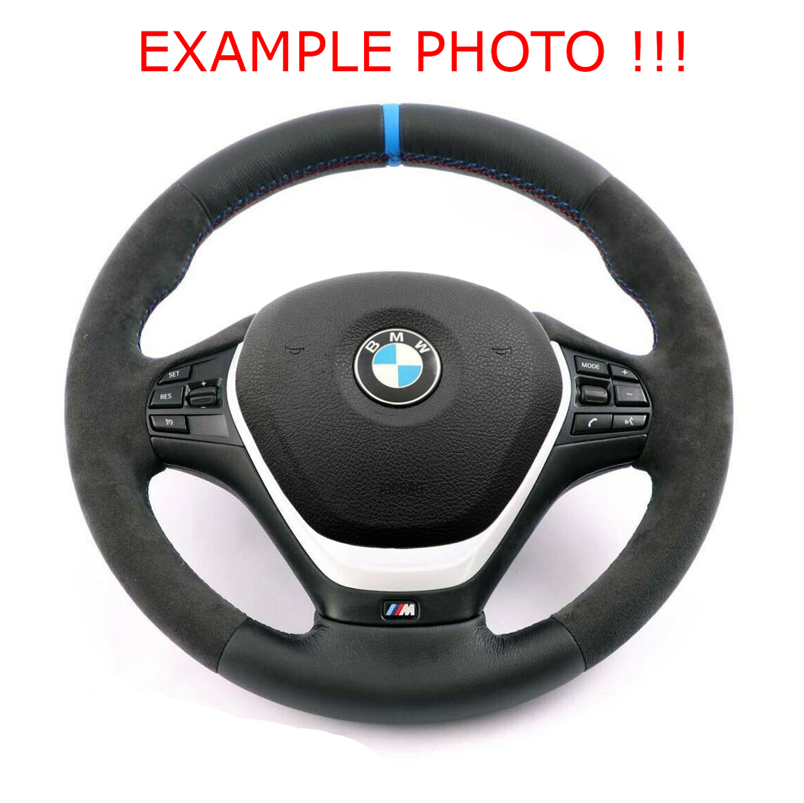 BMW F20 F21 F30 F31 F32 NEW Leather / Alcantara M-Sport Steering Wheel Thick