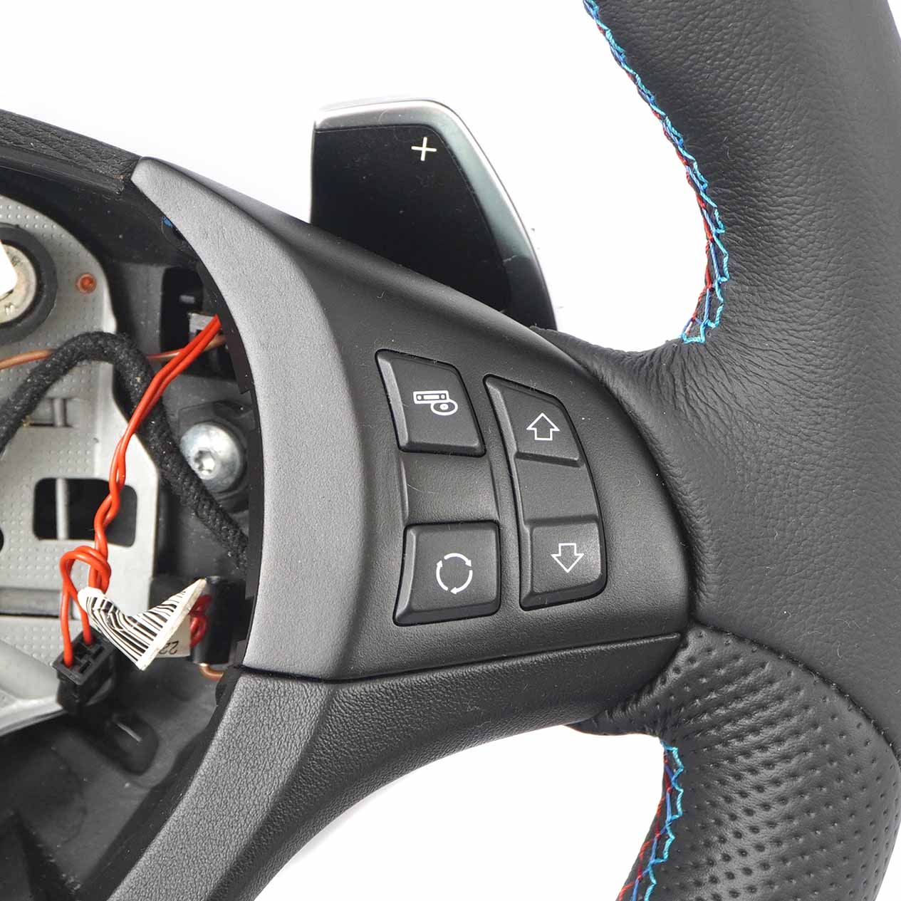 BMW X5 E70 LCI X6 E71 NEW Black Leather M Sport Steering Wheel M-tricolored