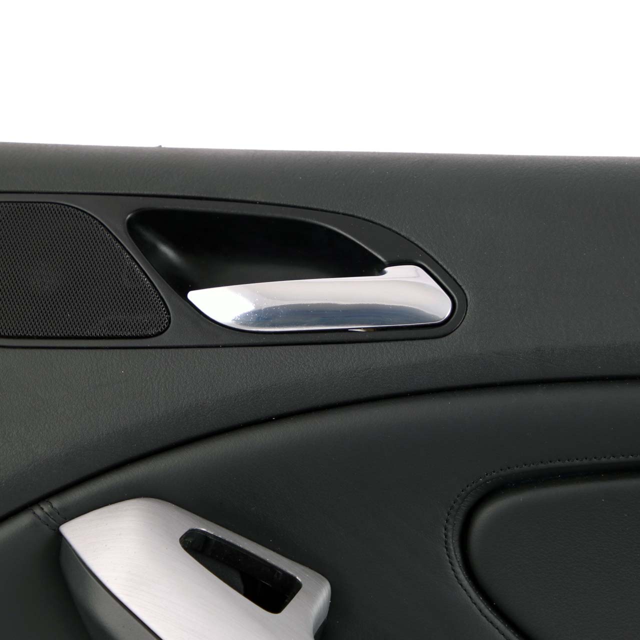 BMW E46 M3 Door Card Front Right O/S Trim Panel Cover Leather Walknappa Black