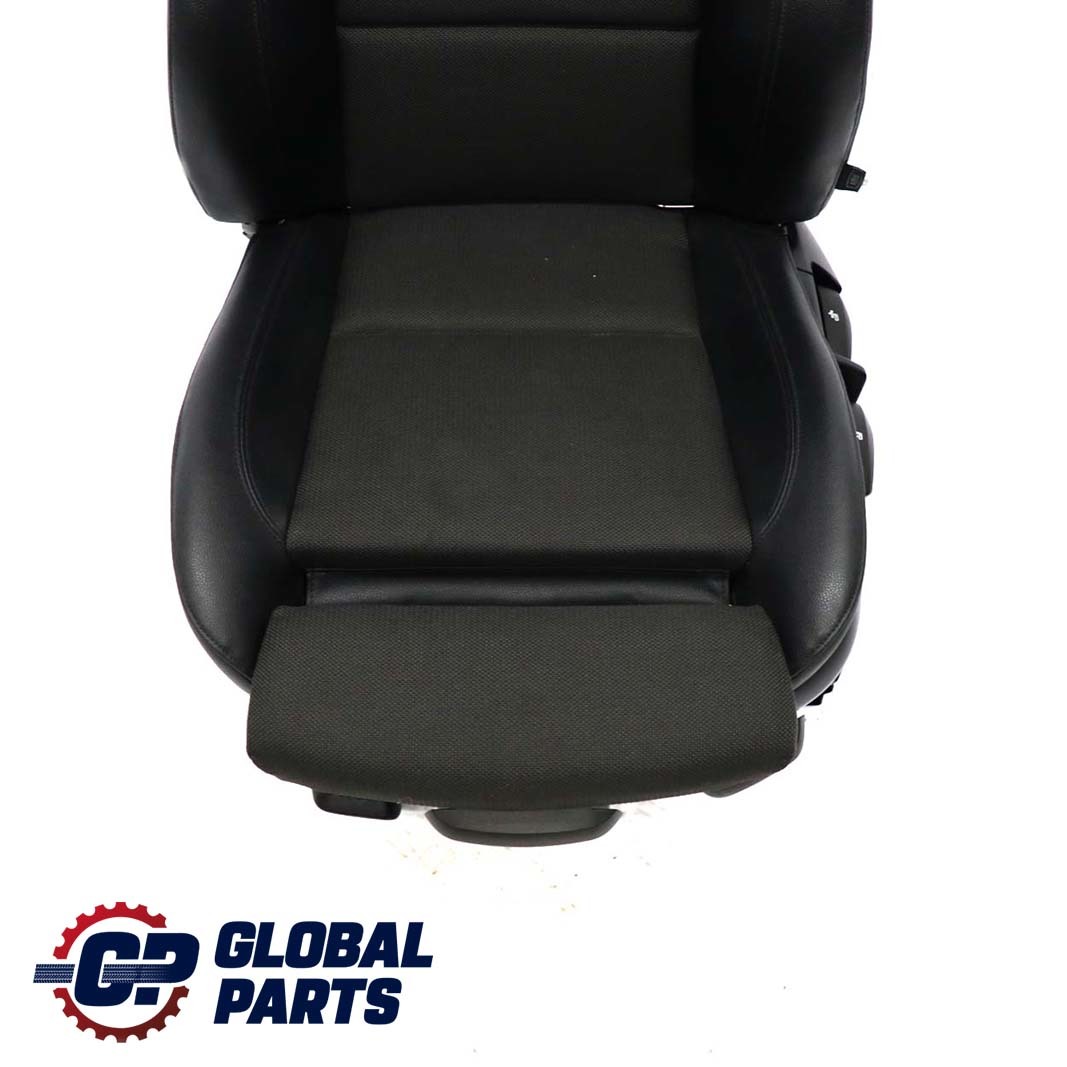 BMW E88 Convertible M Sport Front Left N/S Seat Black Cloth/Imitation Leather 