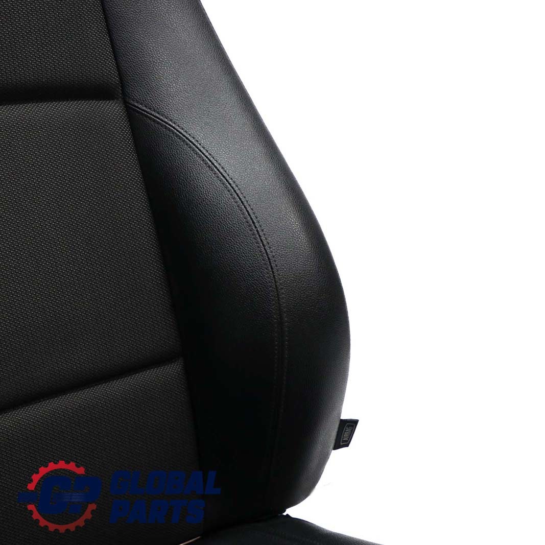 BMW E88 Convertible M Sport Front Left N/S Seat Black Cloth/Imitation Leather 