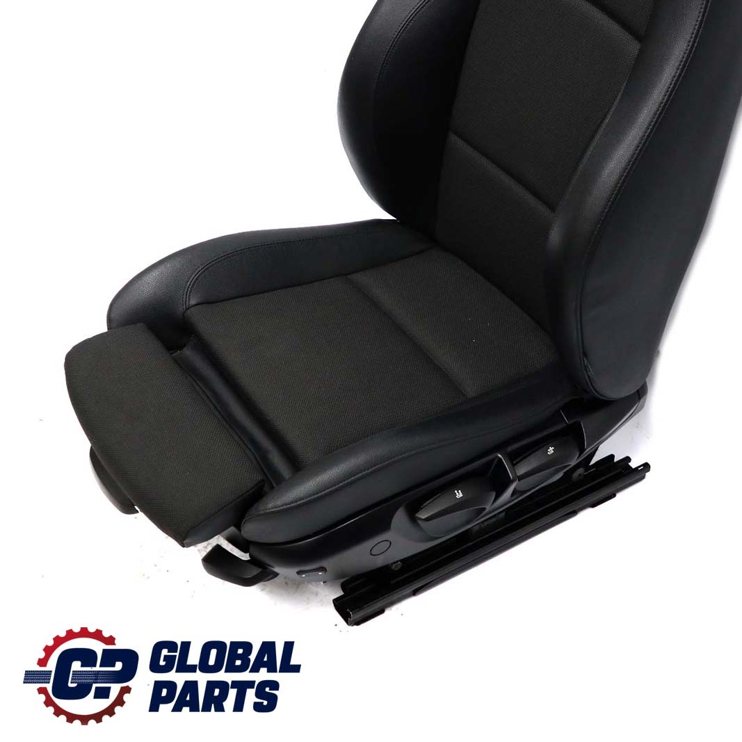 BMW E88 Convertible M Sport Front Left N/S Seat Black Cloth/Imitation Leather 