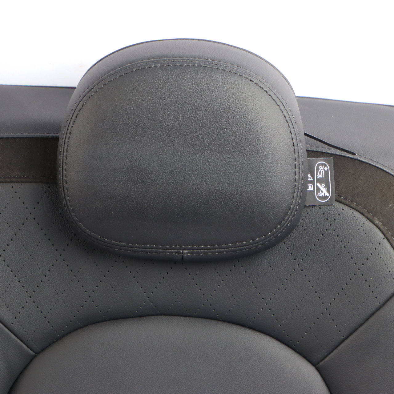 Mini F60 Rear Seat Left Right N/O/S Backrest Leather Cross Punch Carbon Black