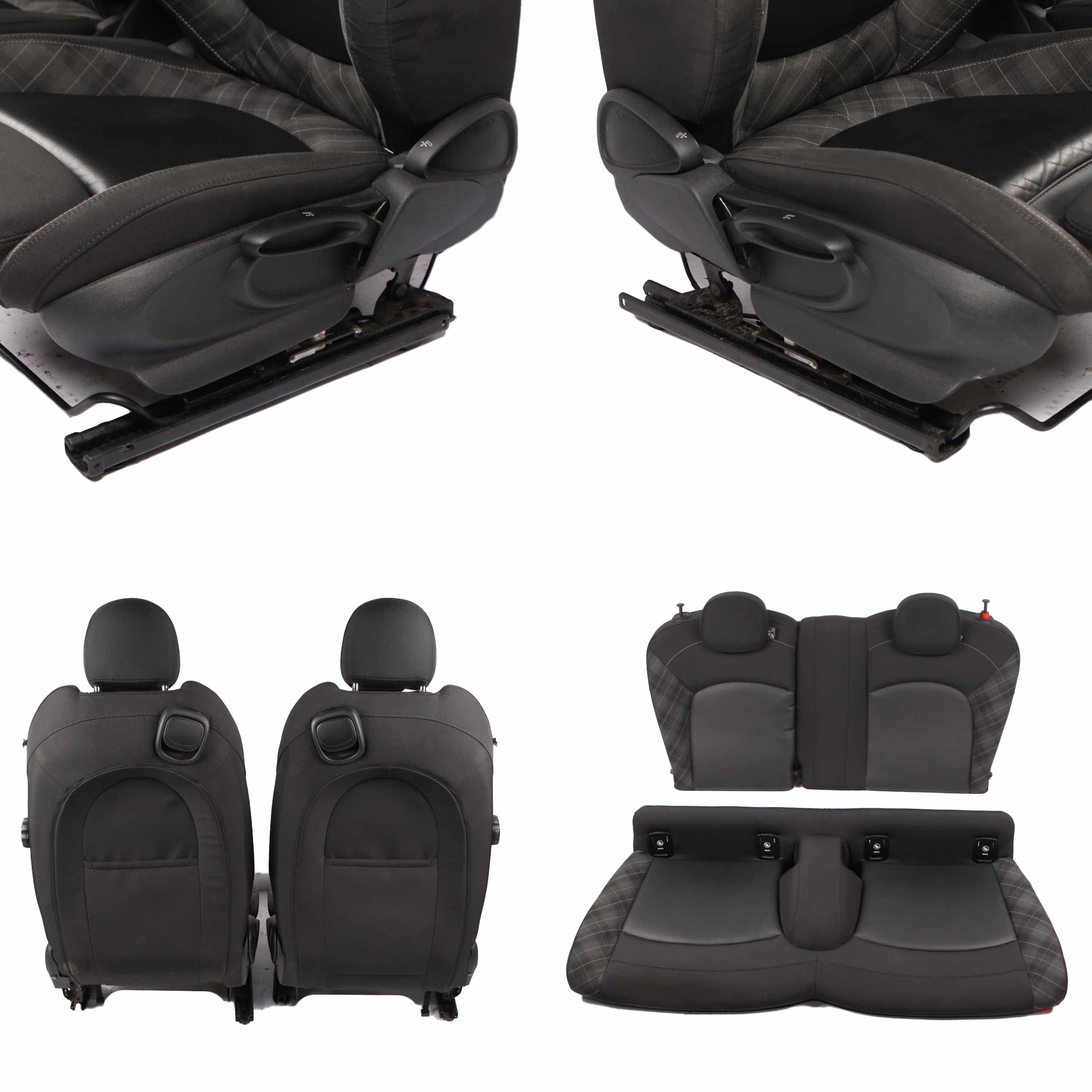 Mini Cooper One F56 Fabric Cloth / Leather Interior Sport Seats Carbon Black