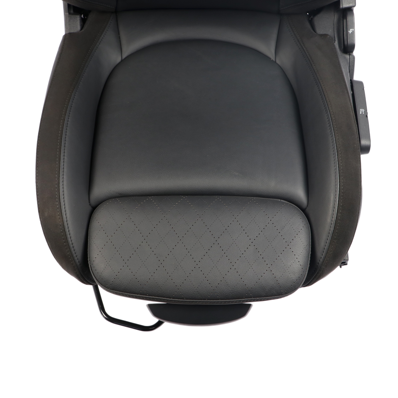 Mini F60 Front Seat Left N/S Sport Heated Leather Cross Punch Carbon Black