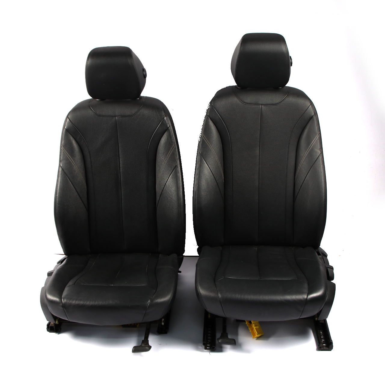 BMW F30 Leather Seats Black / Exclusive Seam Front Rear Seat Set with Door Cards