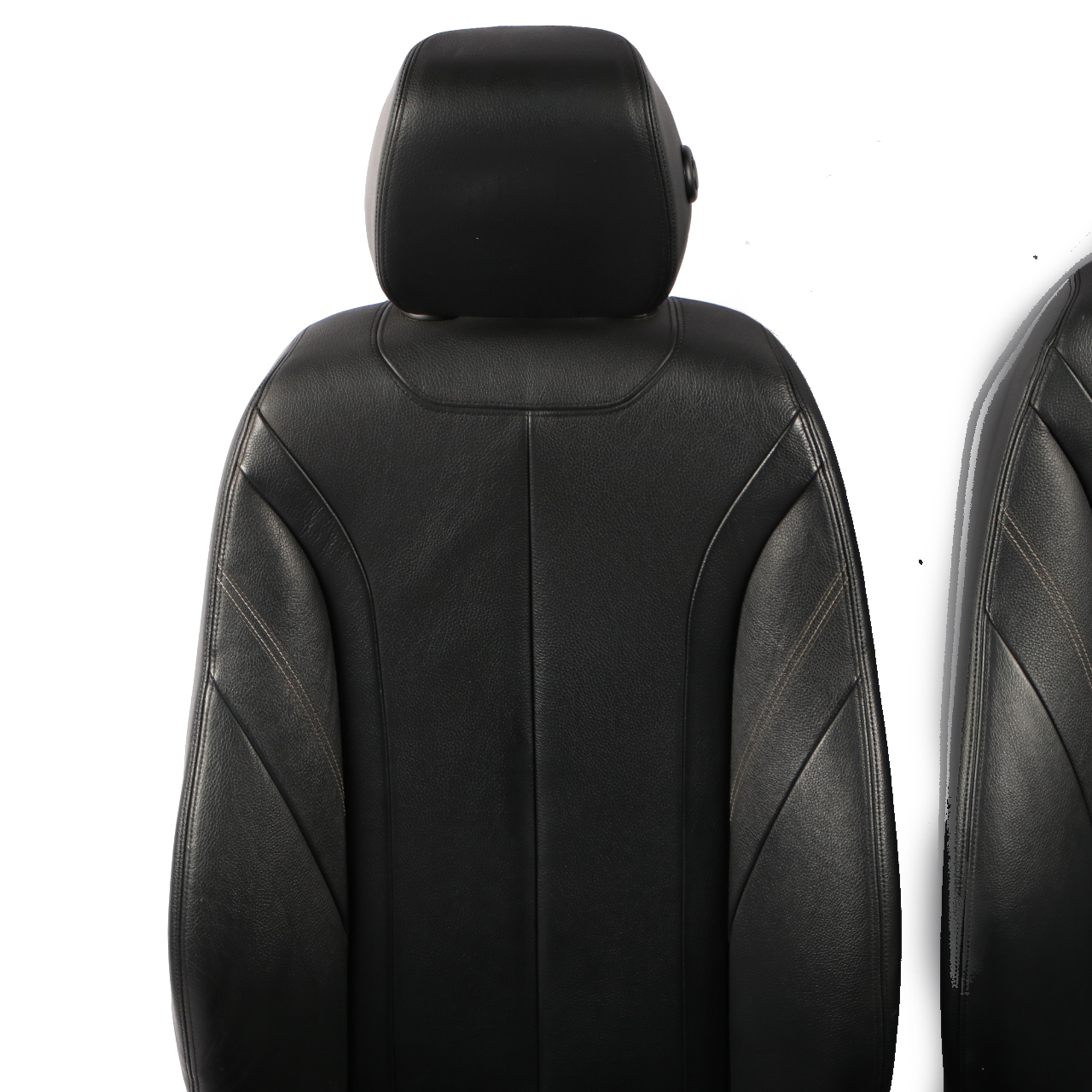 BMW F30 Leather Seats Black / Exclusive Seam Front Rear Seat Set with Door Cards