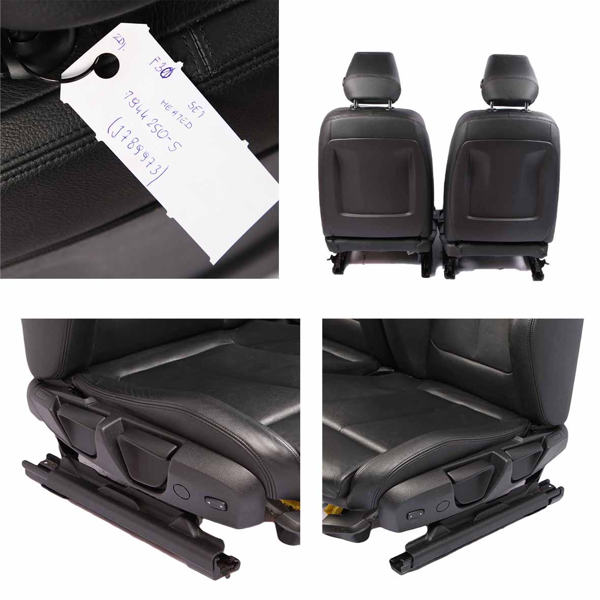 Seats BMW F30 M Sport Black Heated Leather Interior Front Rear Seat Folding