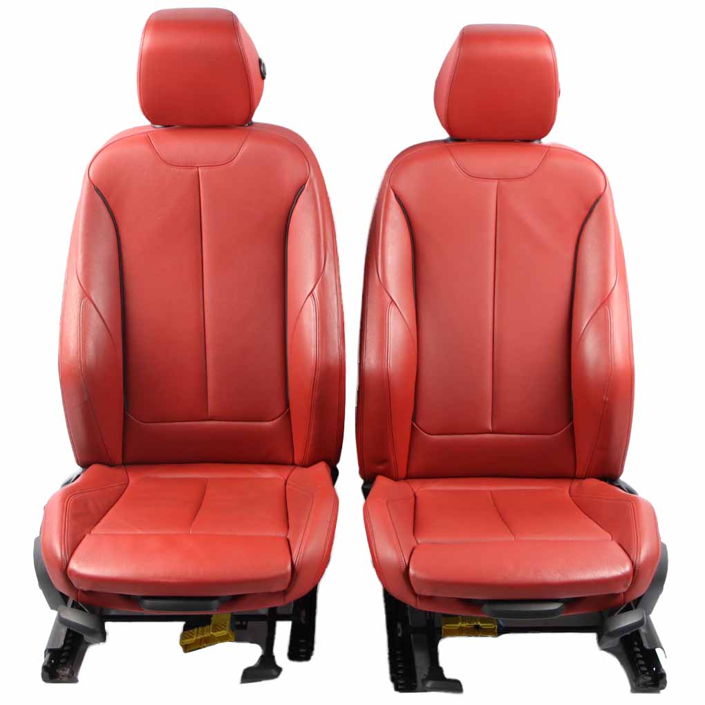 Leather Seats BMW F30 M Sport Korall Rot Red Heated Dakota Front Rear Seat