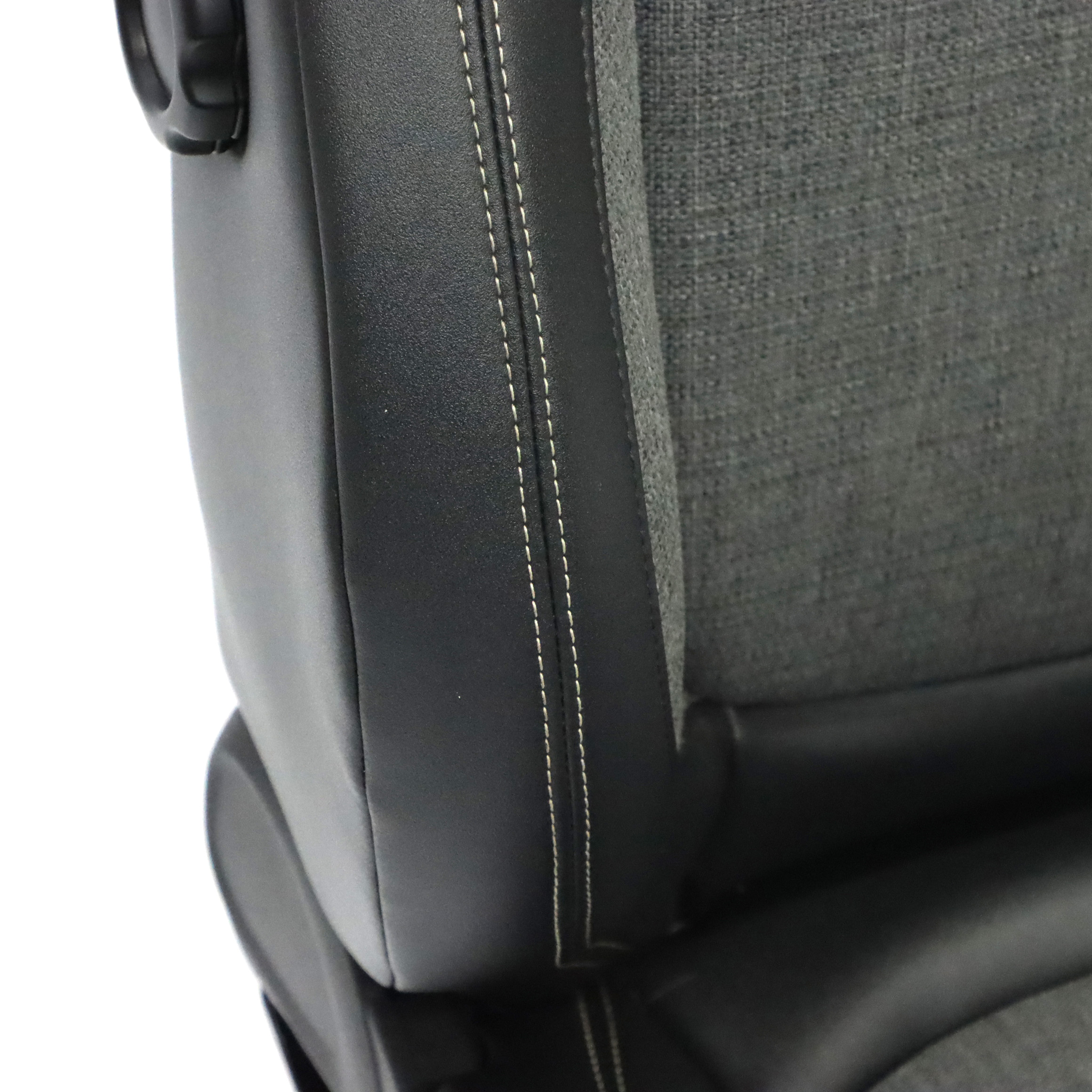 Mini Cooper One F56 Front Seat Sport Cloth / Leather Left N/S Pearl Black Carbon