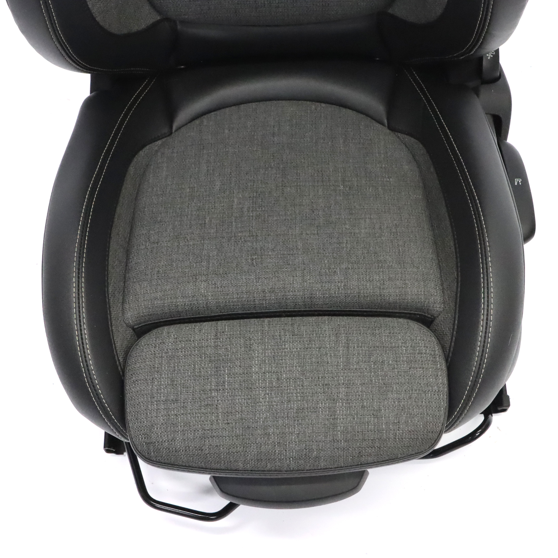 Mini Cooper One F56 Front Seat Sport Cloth / Leather Left N/S Pearl Black Carbon