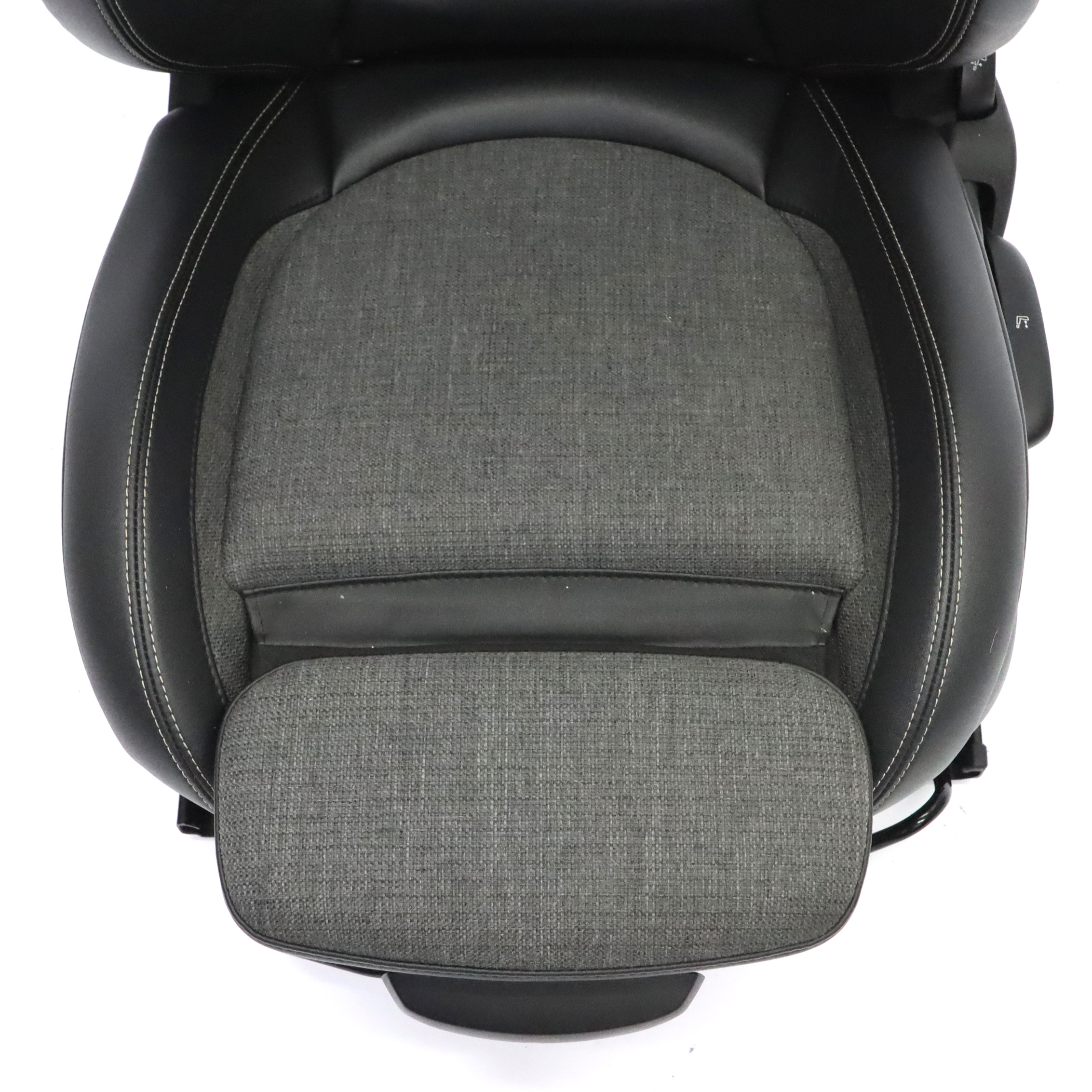 Mini Cooper One F56 Front Seat Sport Cloth / Leather Left N/S Pearl Black Carbon