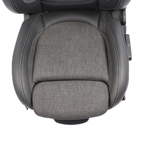 Front Seat Mini Cooper One F56 Sport Cloth / Leather Left N/S Pearl Black Carbon