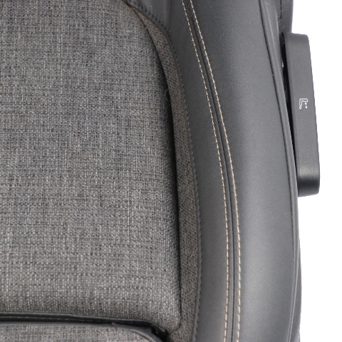 Front Seat Mini Cooper One F56 Sport Cloth / Leather Left N/S Pearl Black Carbon