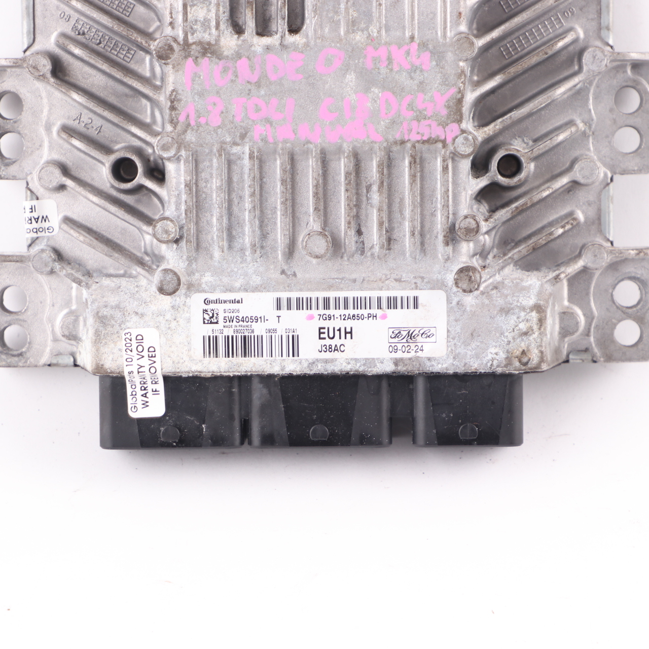 Ford Mondeo MK4 1.8 TDCI 125HP Engine Unit Module ECU 7G91-12A650-PH Manual