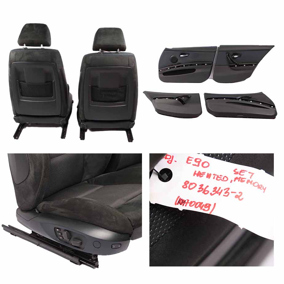 Seats BMW E90 M Sport Heated Memory Alcantara Cloth Set Seat with Door Cards