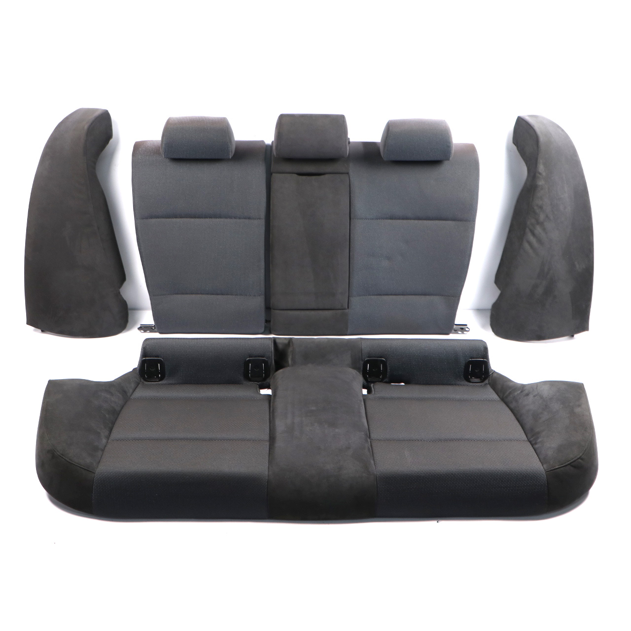 BMW E90 Rear Seat Sofa Bench Set Folding Backrest Cloth Alcantara Anthracite