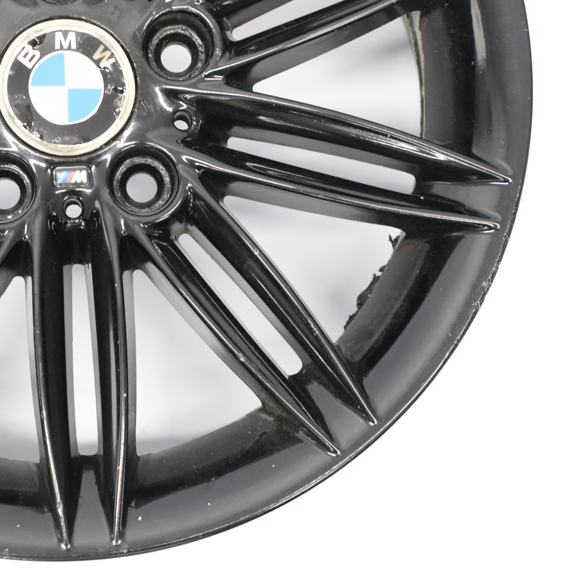 BMW E81 E82 E87 E88 Black Wheel Alloy Rim 17" 7J ET:47 M Double Spoke 207