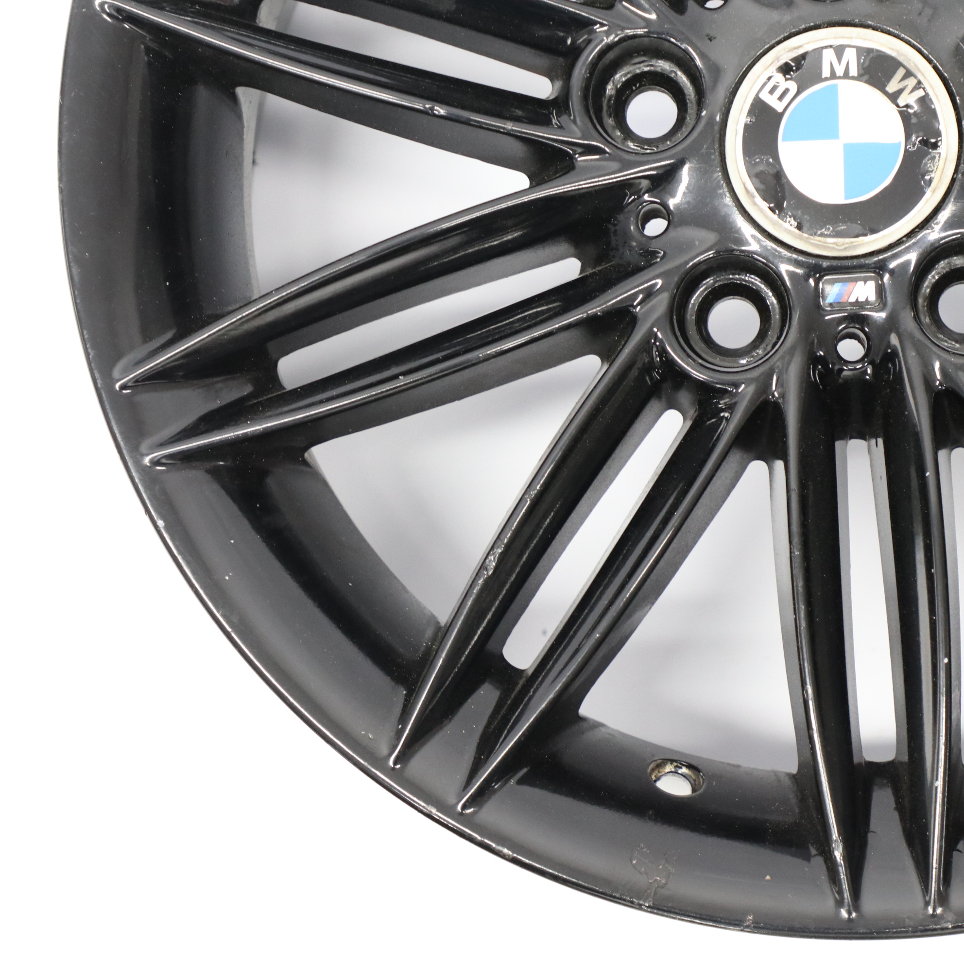 BMW E81 E82 E87 E88 Black Wheel Alloy Rim 17" 7J ET:47 M Double Spoke 207